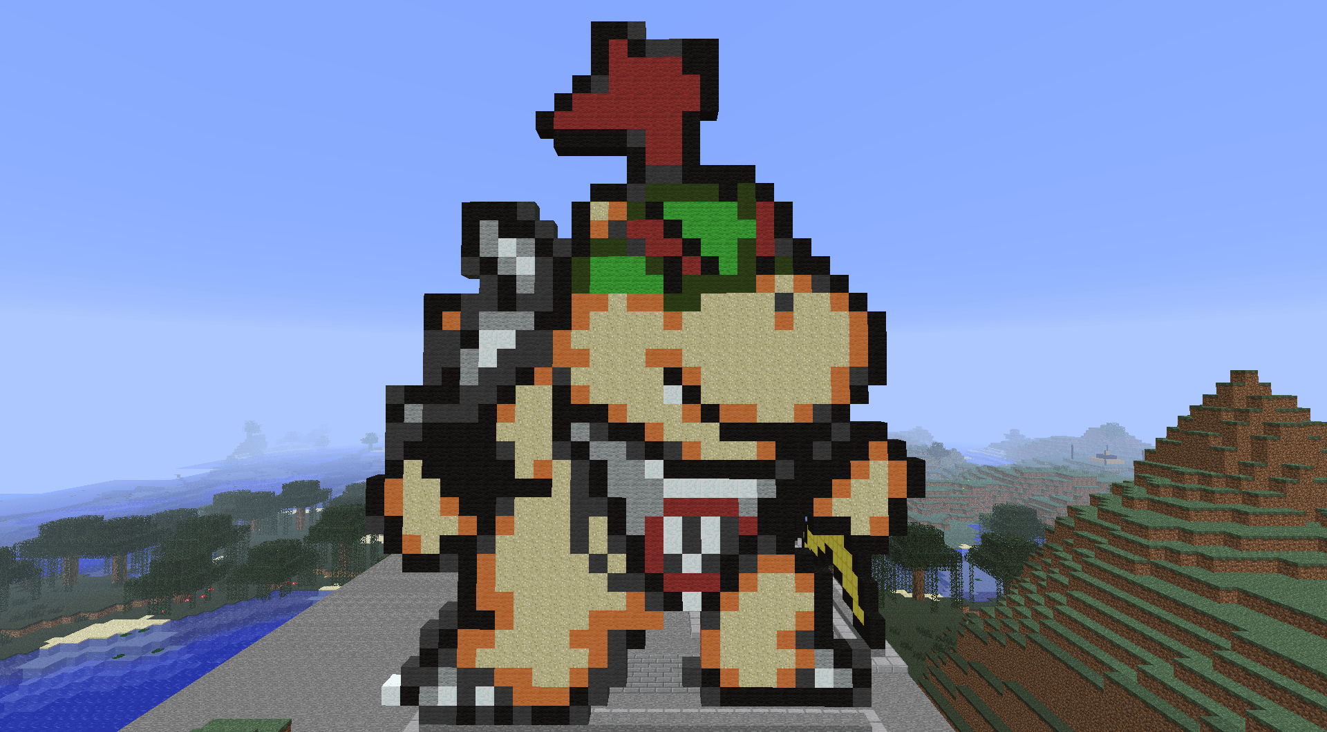 Minecraft pixel art of Bowser from the Mario franchise - Bowser