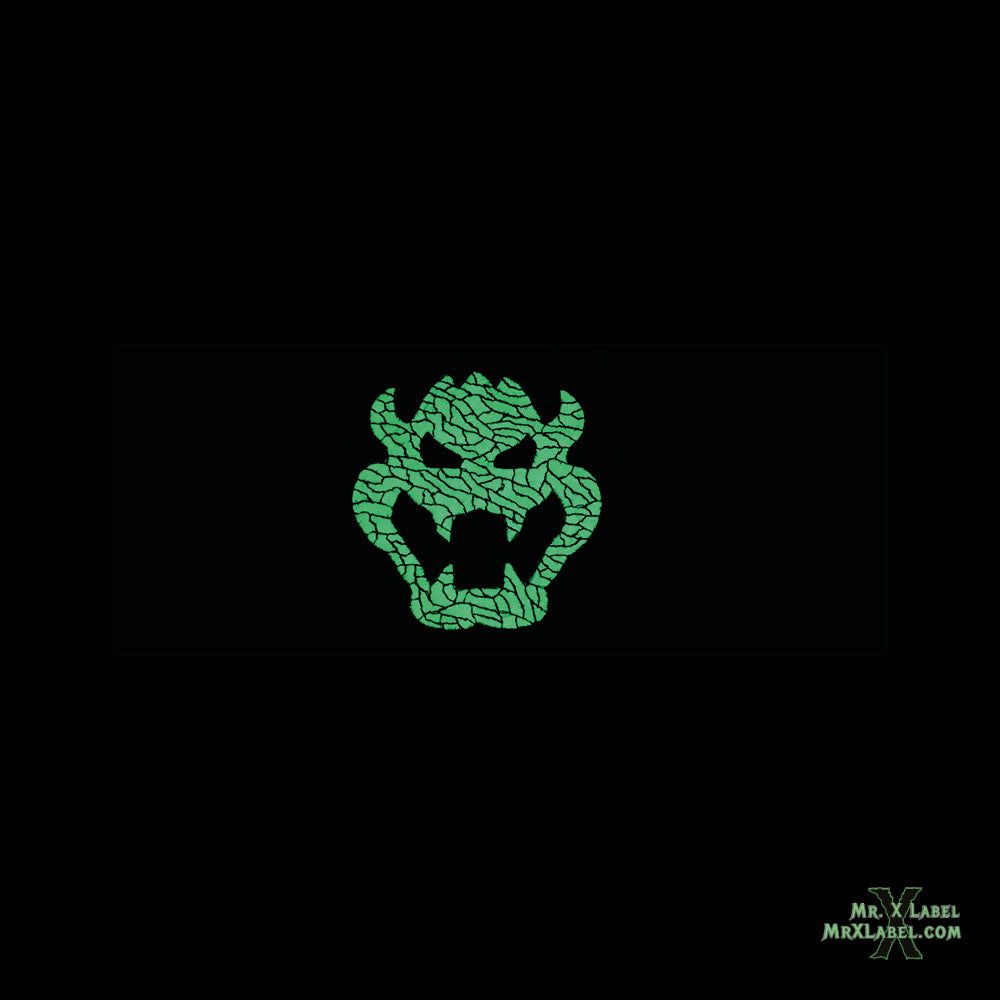 The dark green version of the glow in the dark Dragon logo - Bowser