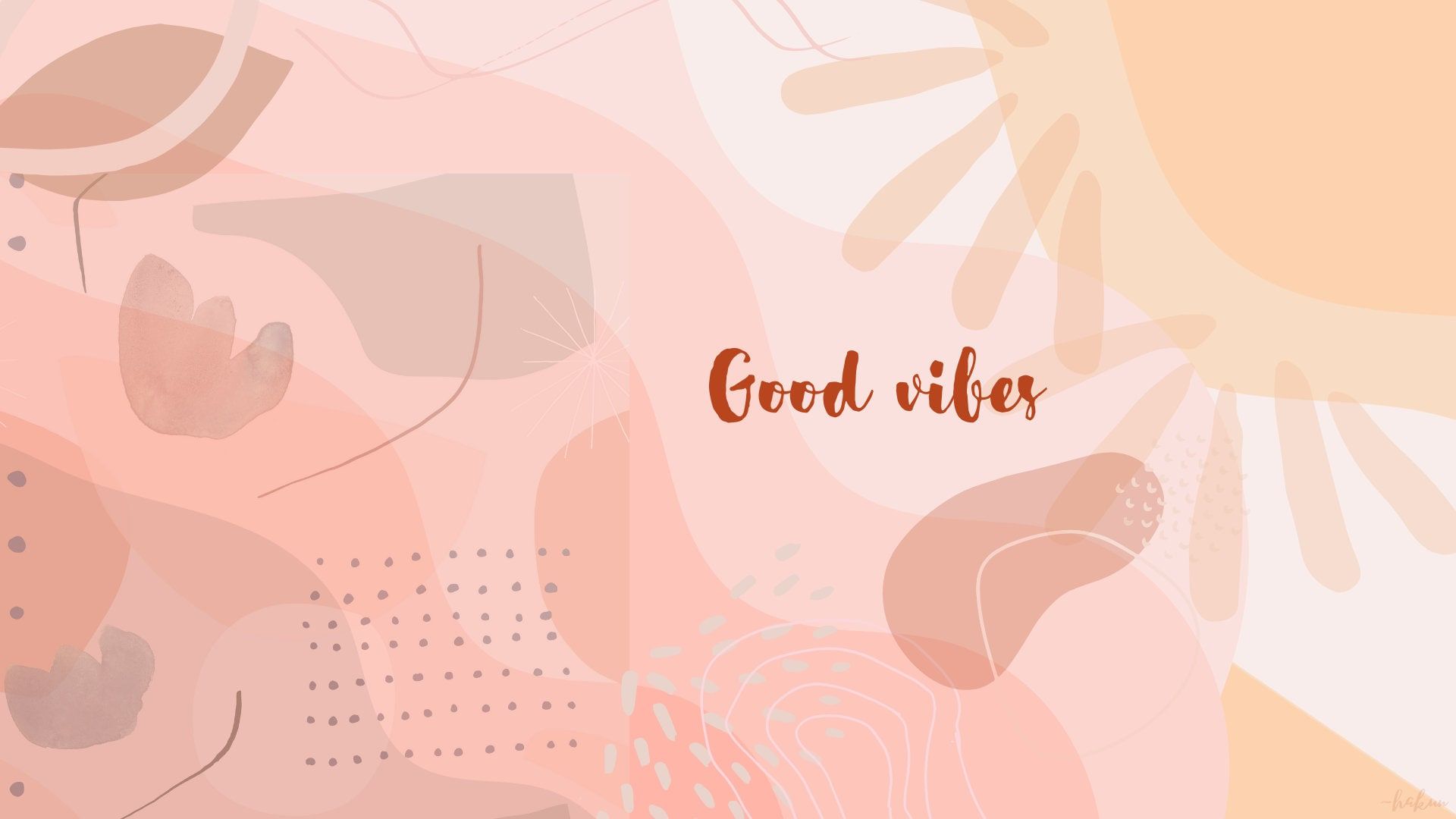 A pink and orange background with the words good vibes - 