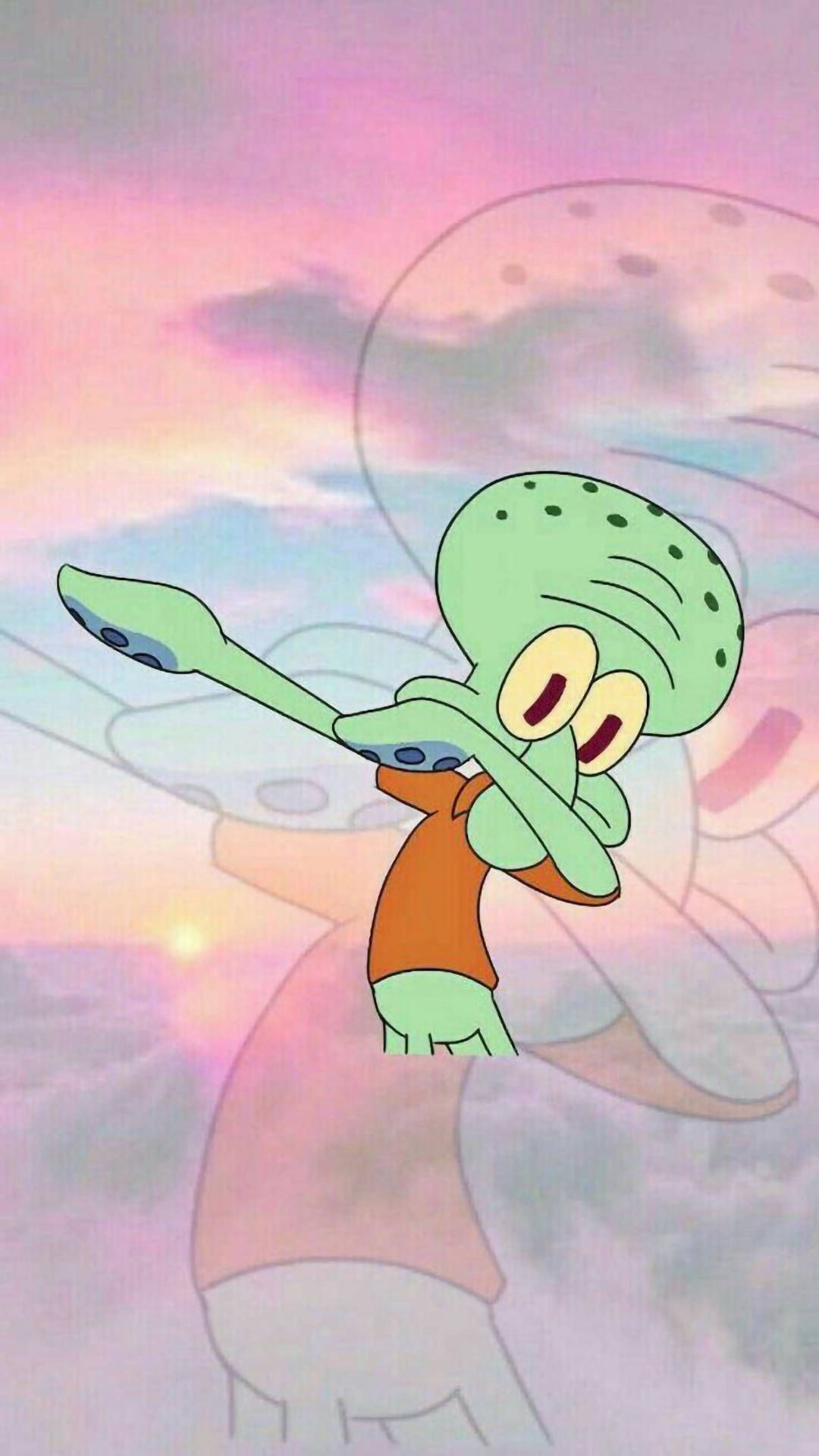 Squidward Dabbing iPhone Wallpaper with high-resolution 1080x1920 pixel. You can use this wallpaper for your iPhone 5, 6, 7, 8, X, XS, XR backgrounds, Mobile Screensaver, or iPad Lock Screen - Squidward, dab dance