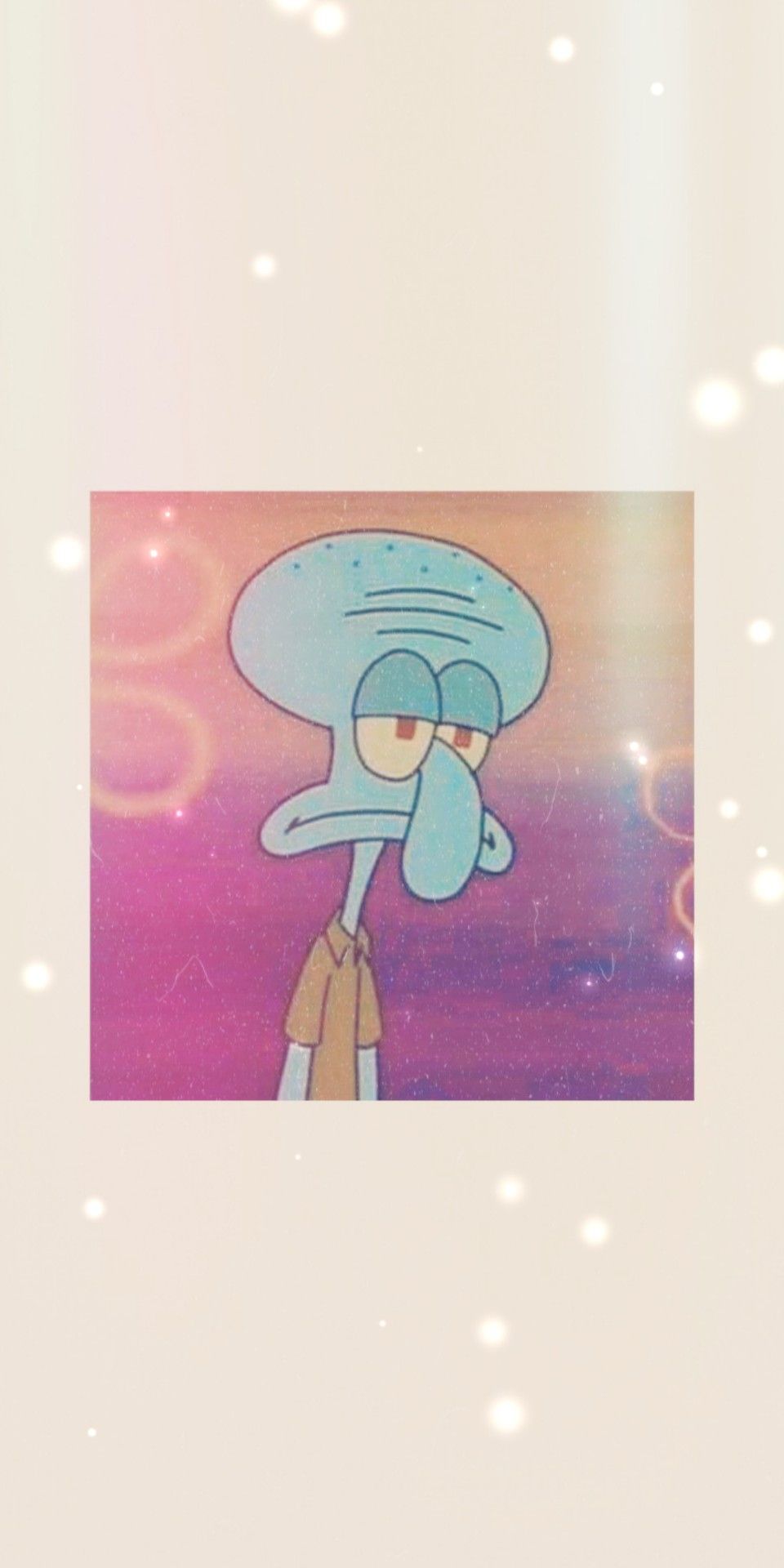 Aesthetic background with Squidward from Spongebob - Squidward