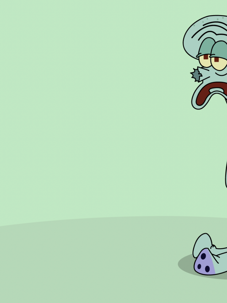 A wallpaper of Gary the Snail looking at a fly. - Squidward