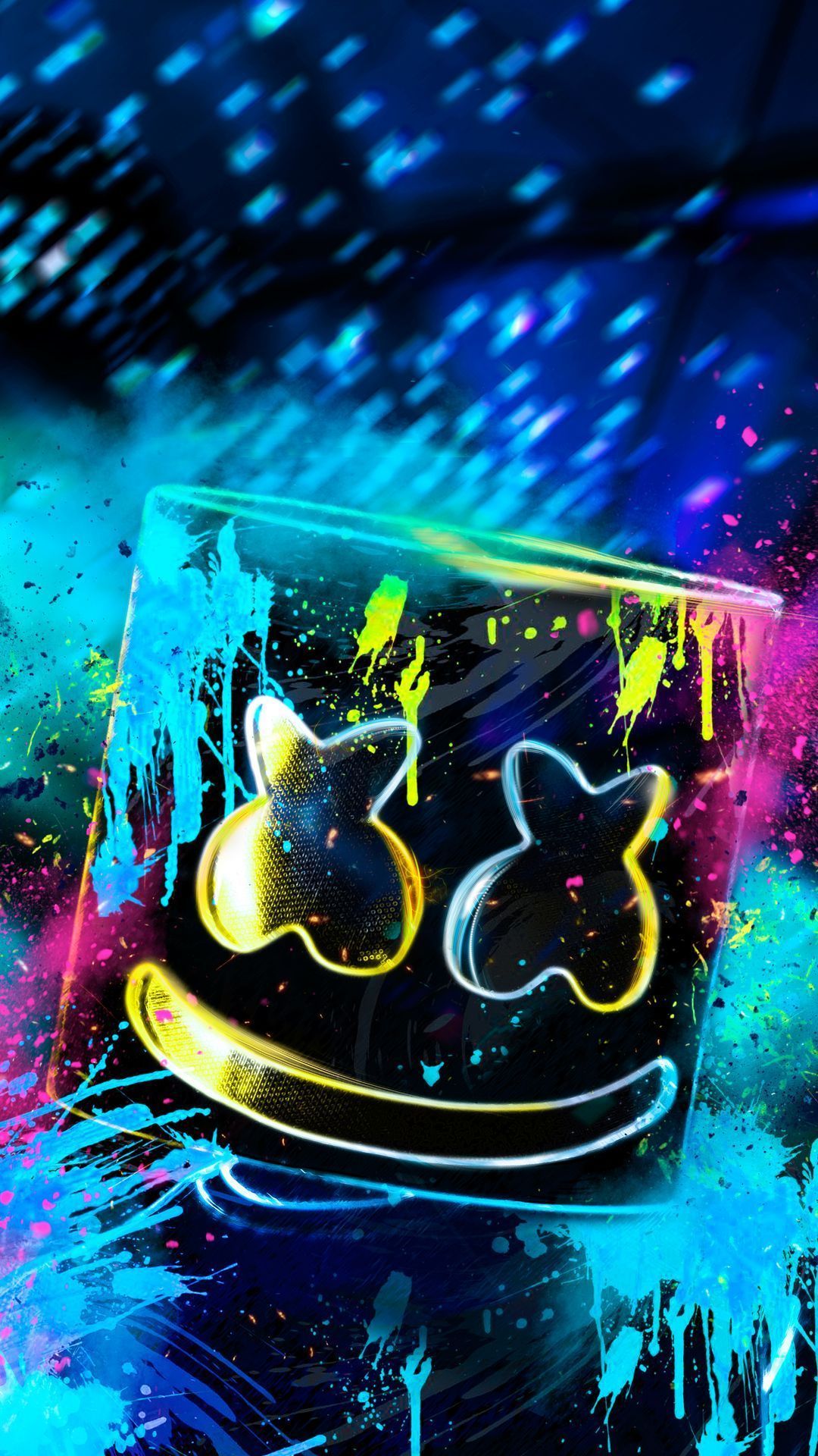 Marshmallo Neon iPhone Wallpaper Free Marshmallo Neon iPhone Background