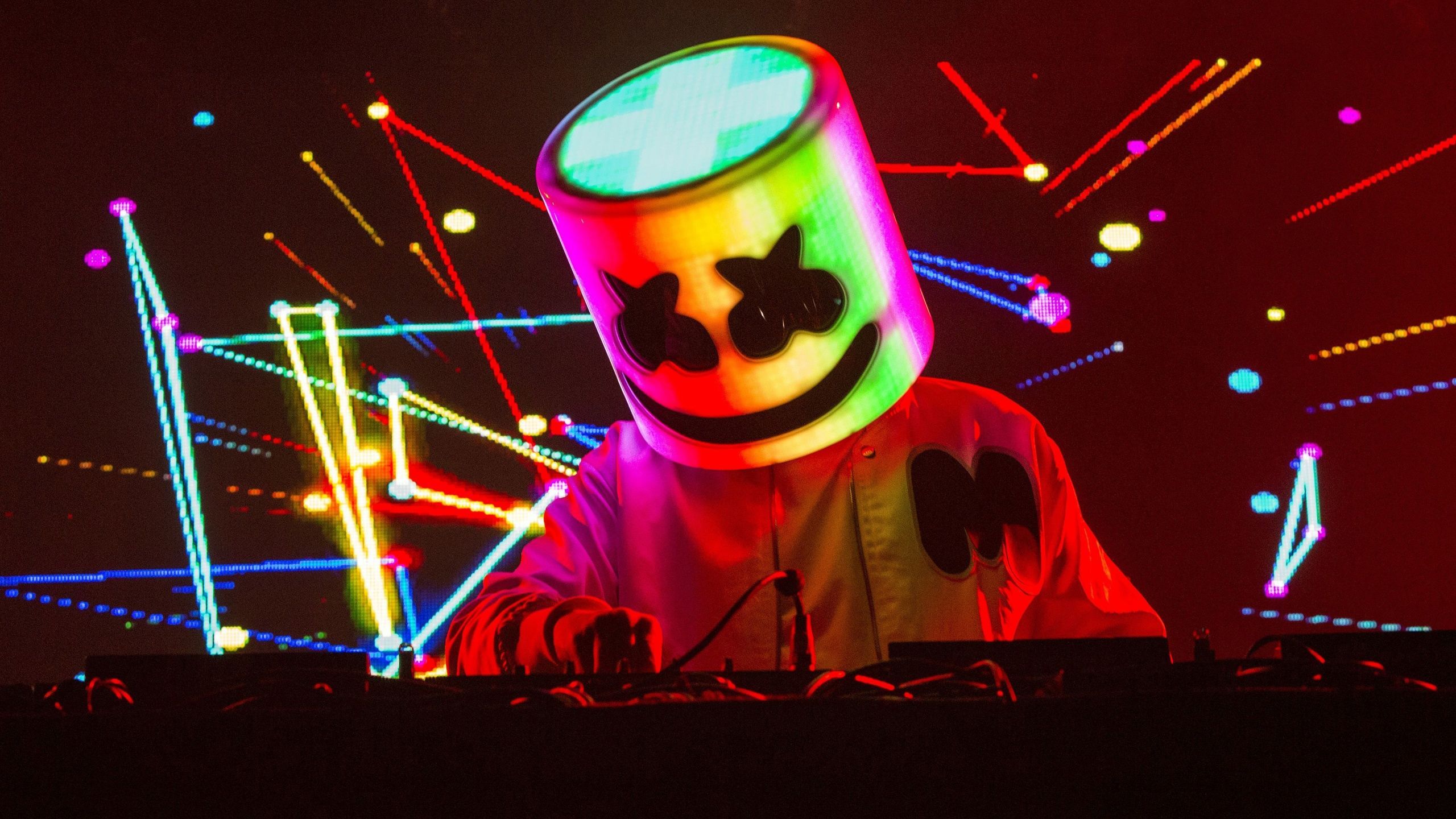 Marshmello Wallpaper 4K, Live concert, Music