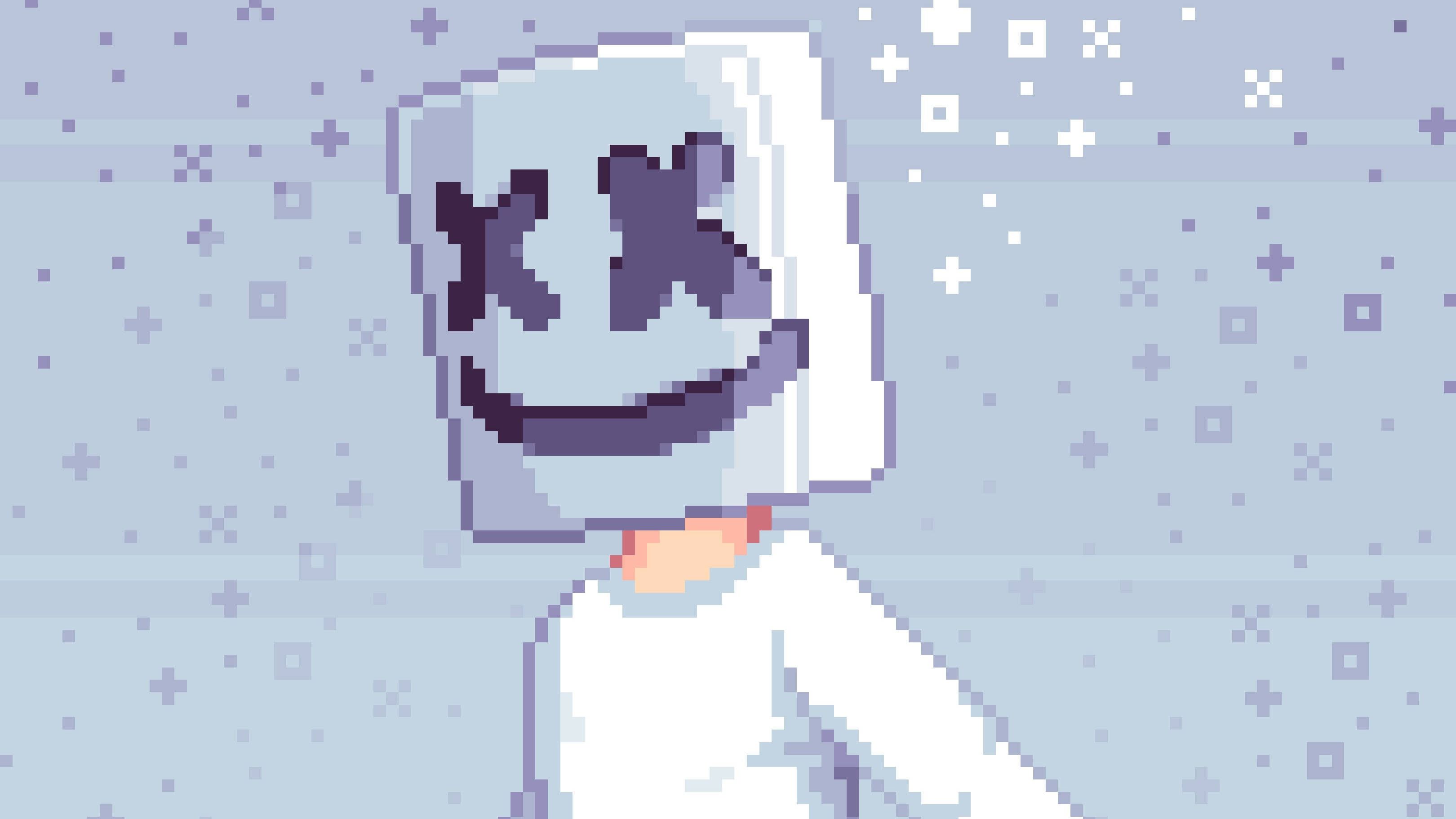 Marshmello in aesthetic pixel art Wallpaper Download