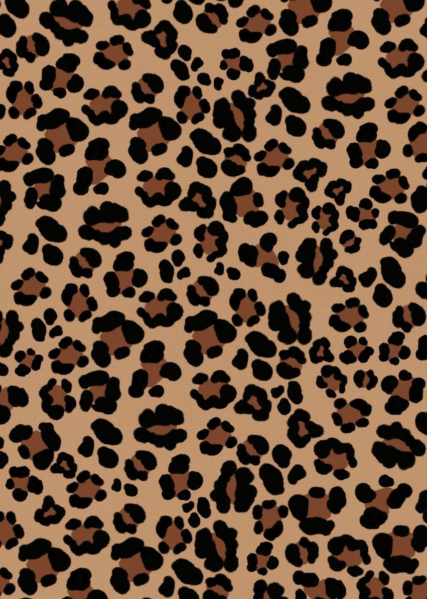 A leopard print background with black spots - Leopard