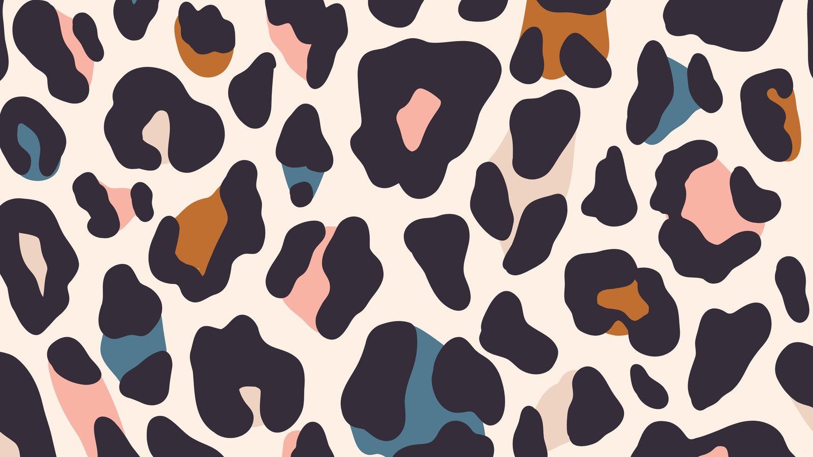 A pattern of leopard spots in different colors - Leopard