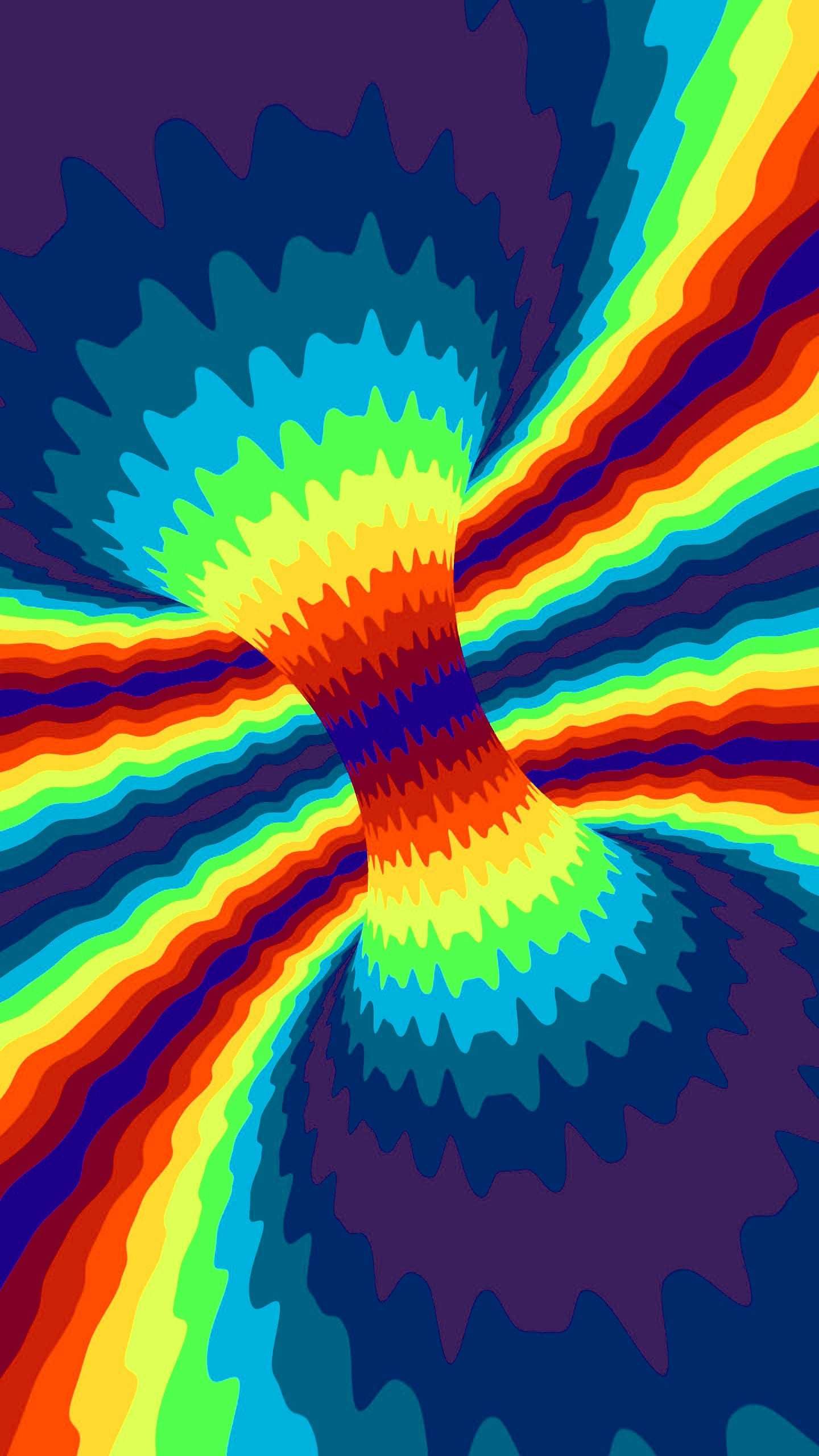 A colorful, swirling pattern on the screen - Weirdcore