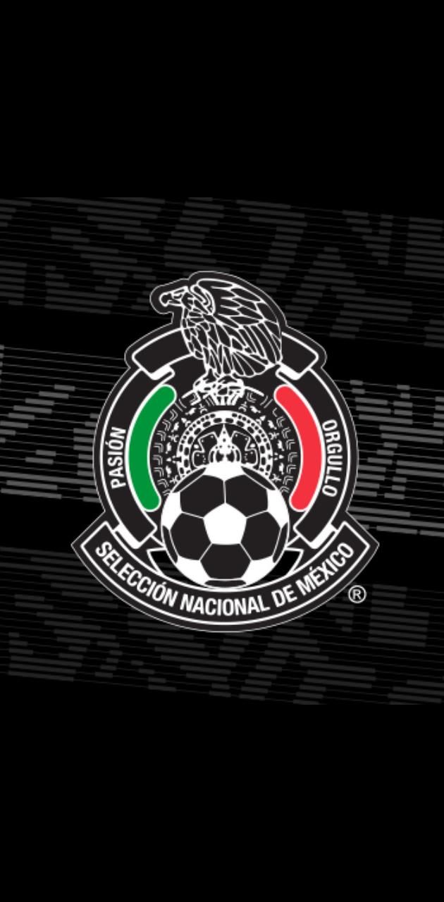 Mexico soccer team logo on a black background - Mexico