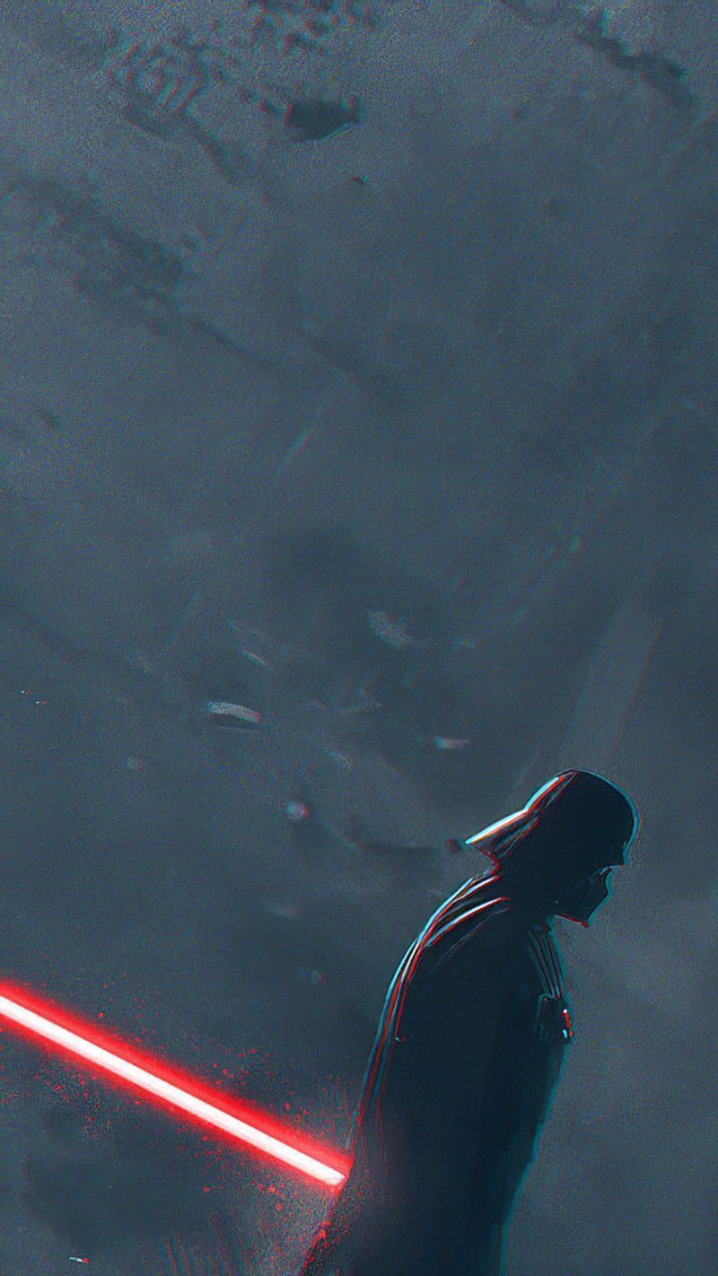 Darth Vader in dark Light, artstation, artist, artwork, movies, darth vader, HD phone wallpaper