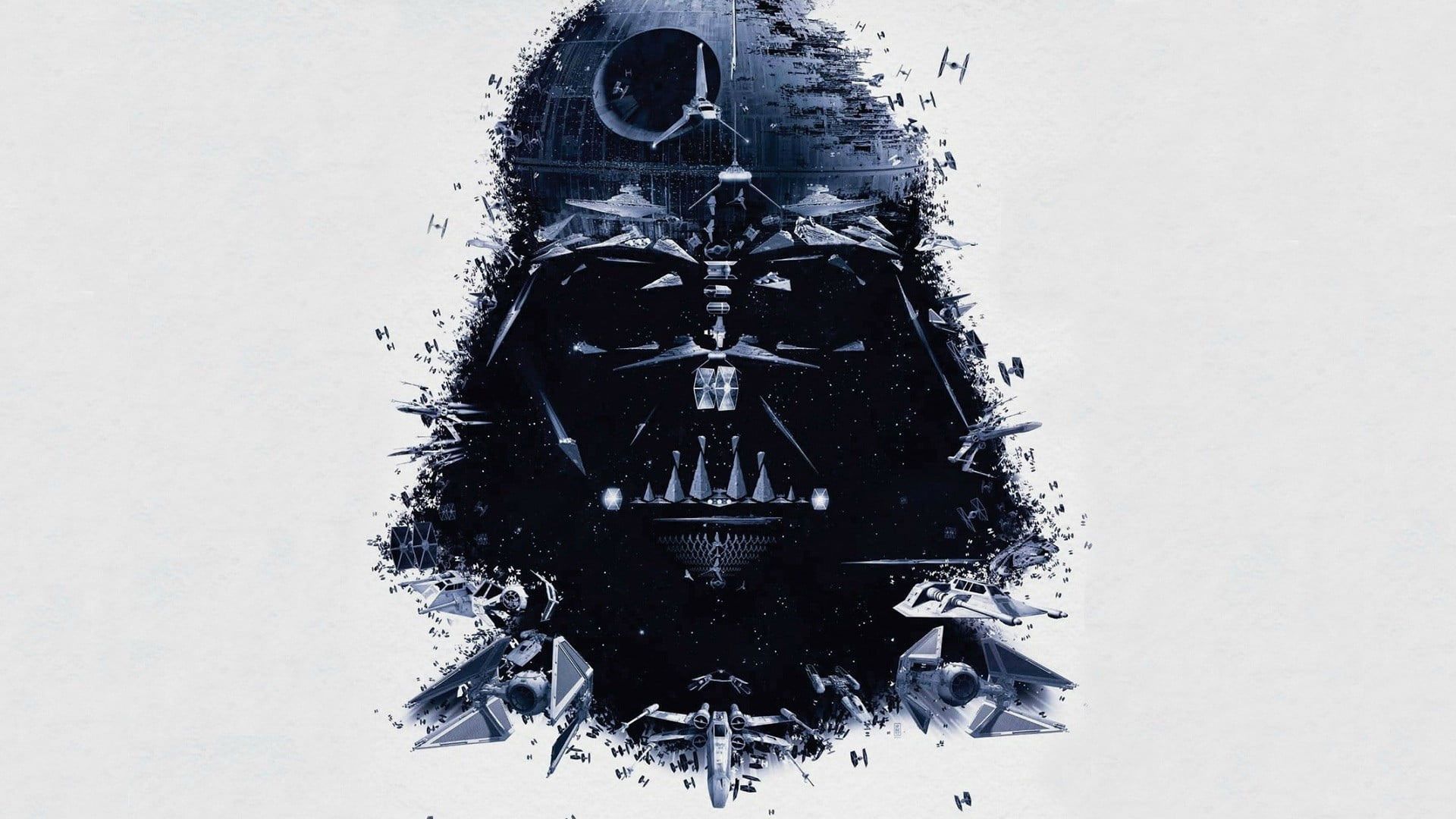 A poster of darth vader with the words star wars - Darth Vader