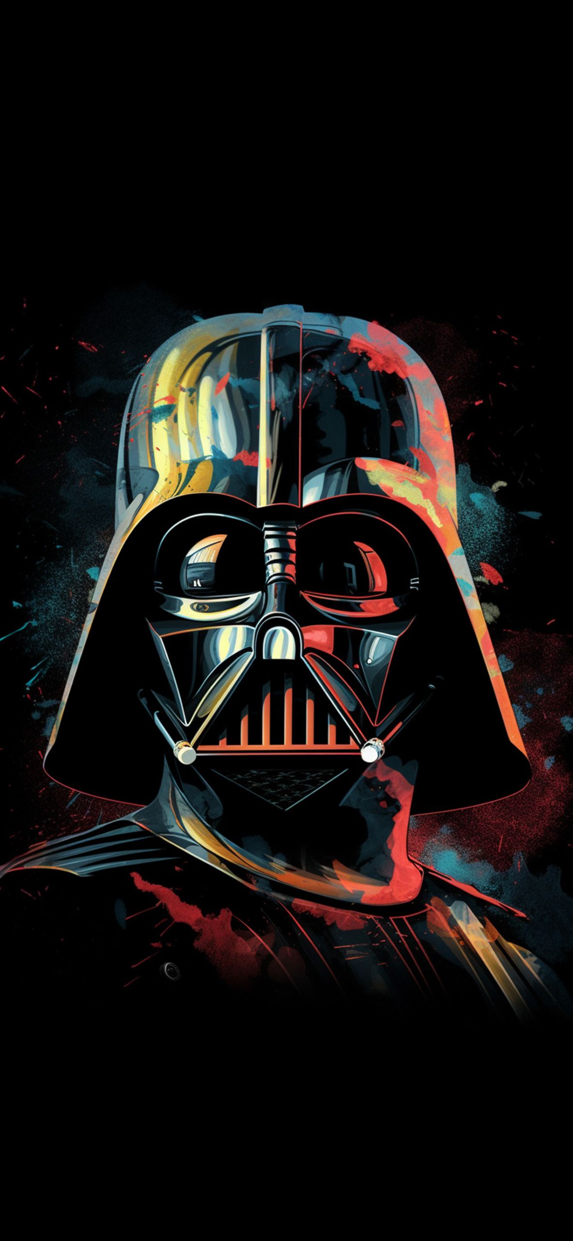 A poster of darth vader with his helmet on - Darth Vader