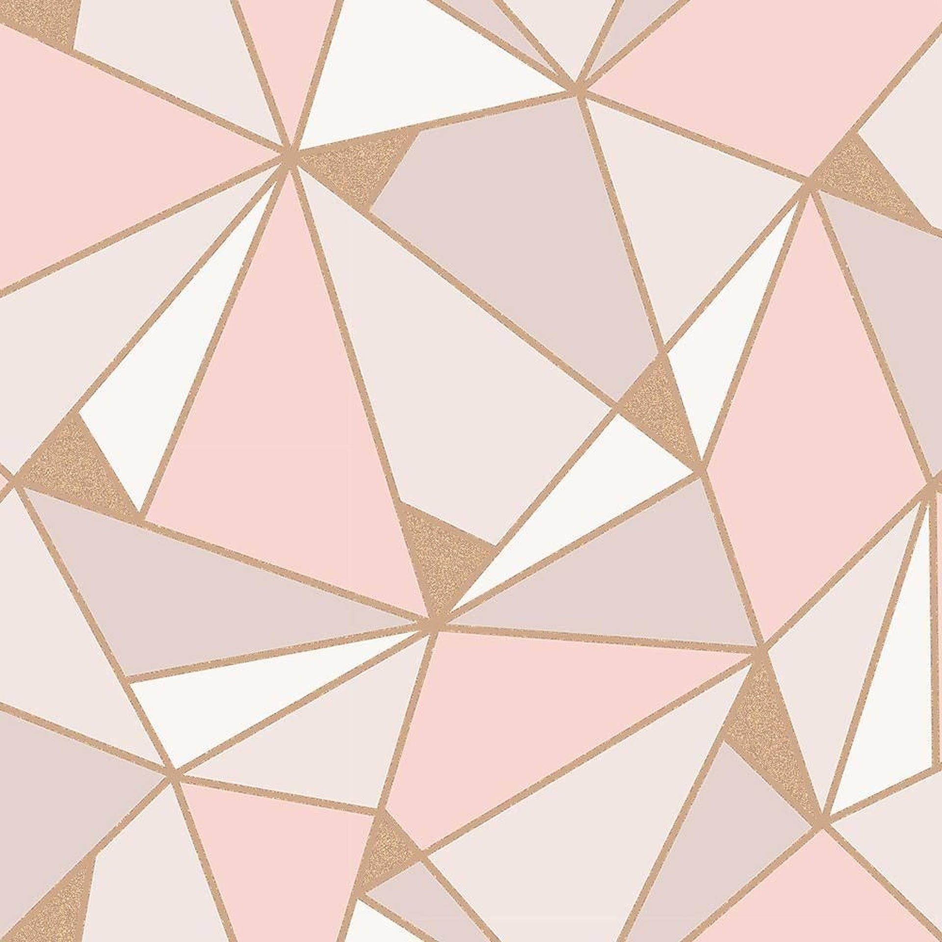 A geometric design in a pink and rose gold colour scheme - Geometry