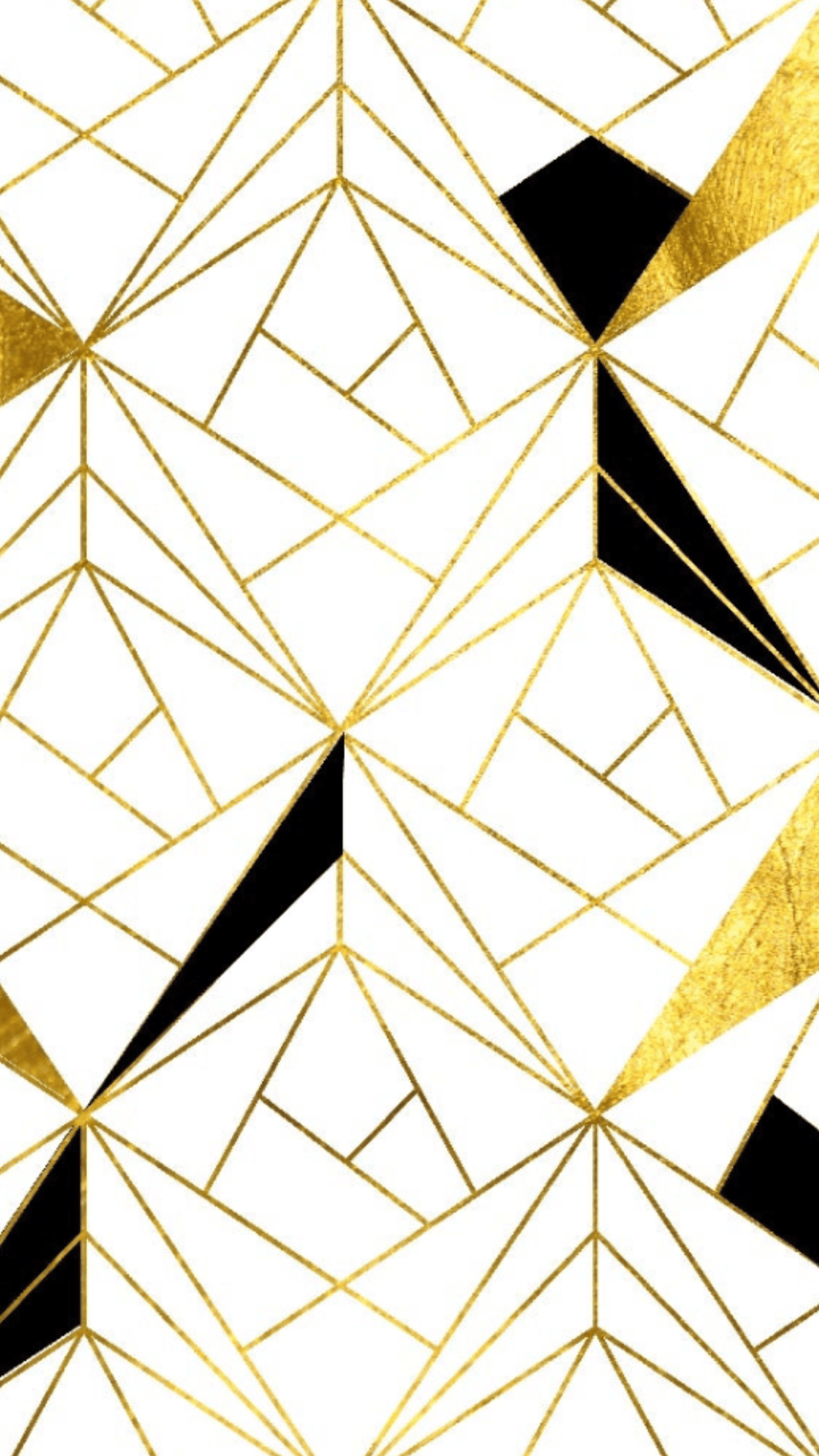 A geometric pattern with gold and black lines - Geometry