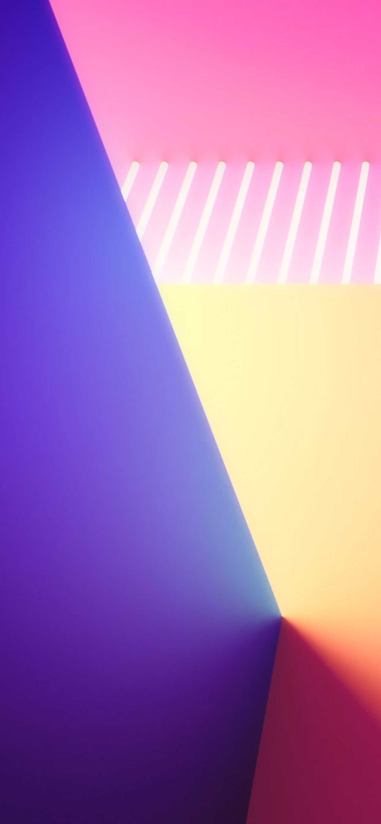 A colorful wall with neon lines - Geometry