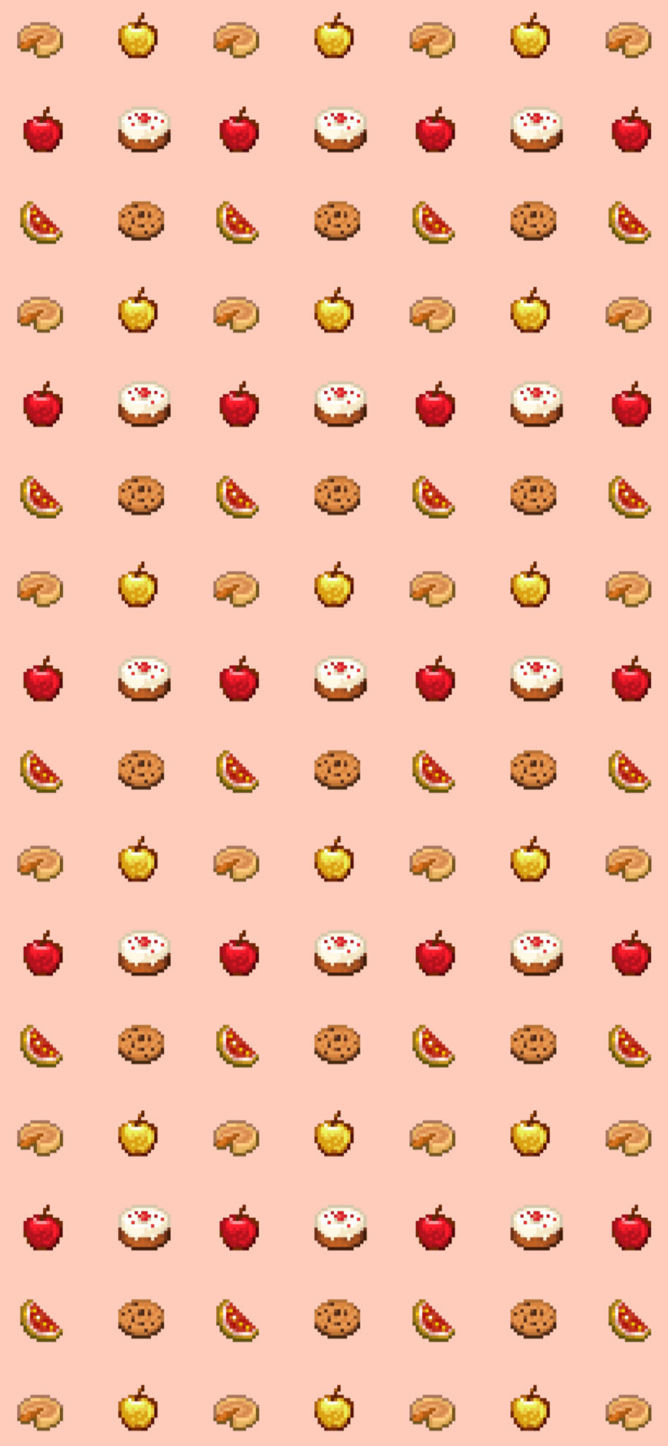 A pattern of various types and shapes - Food