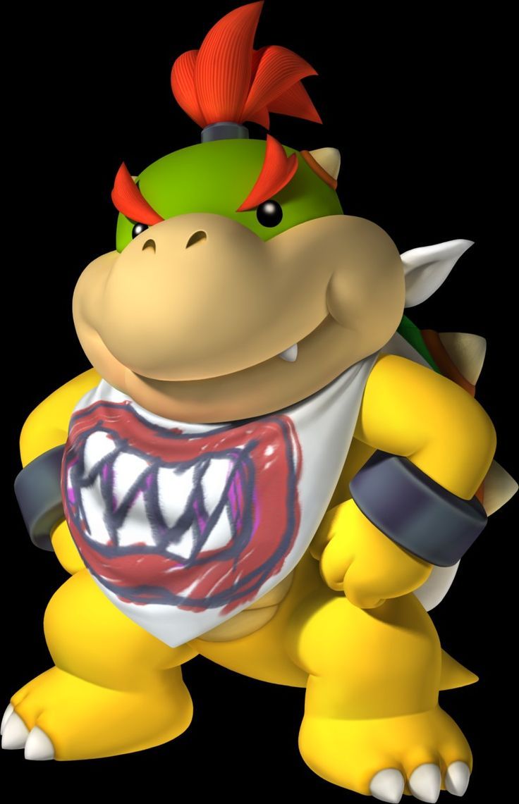 A cartoon character with red hair and yellow shirt - Bowser