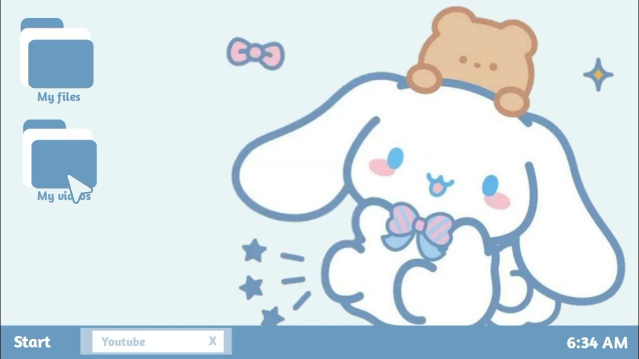 A cute cartoon rabbit with stars on it - Cinnamoroll