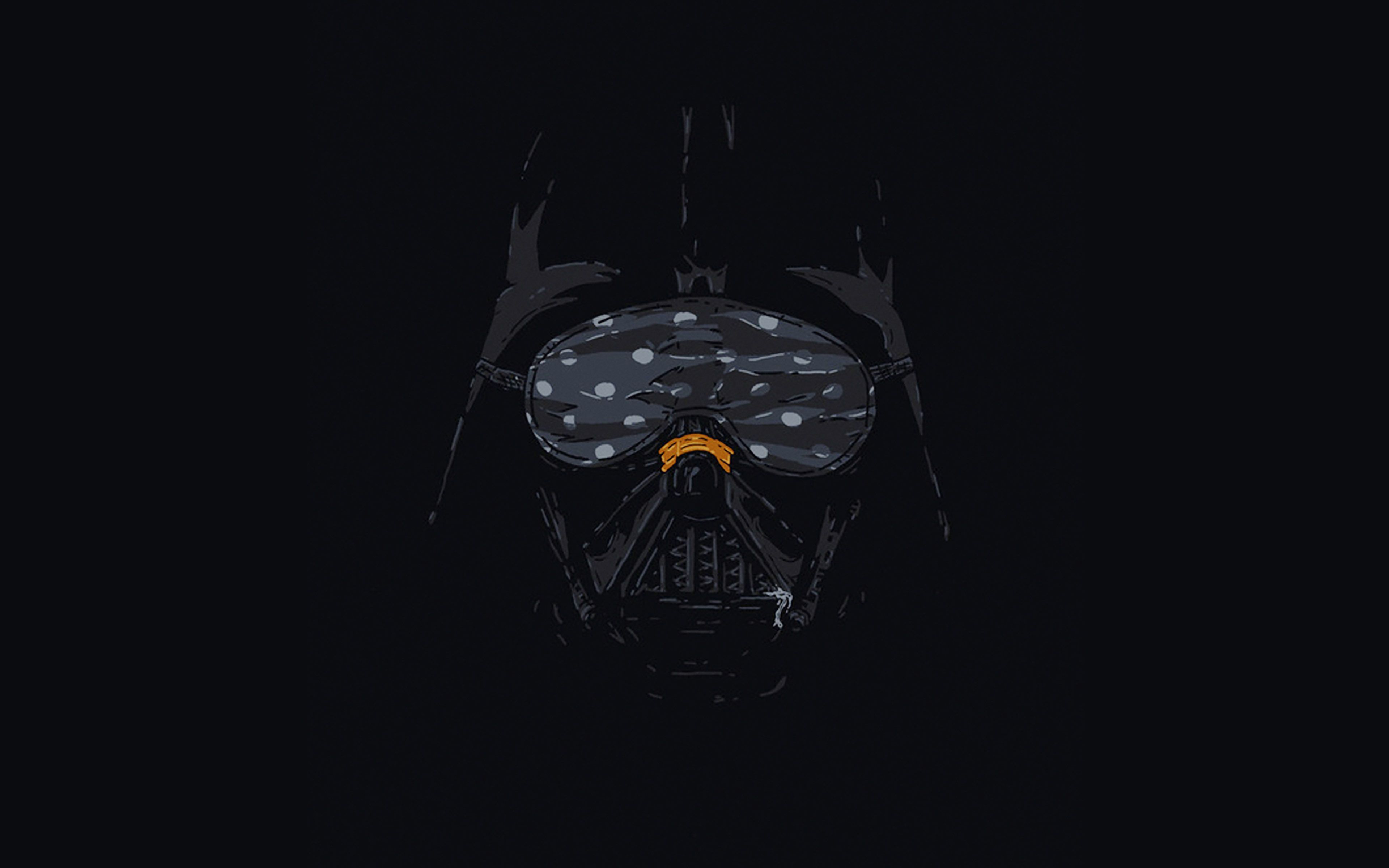 A dark image of darth vader's helmet - Darth Vader