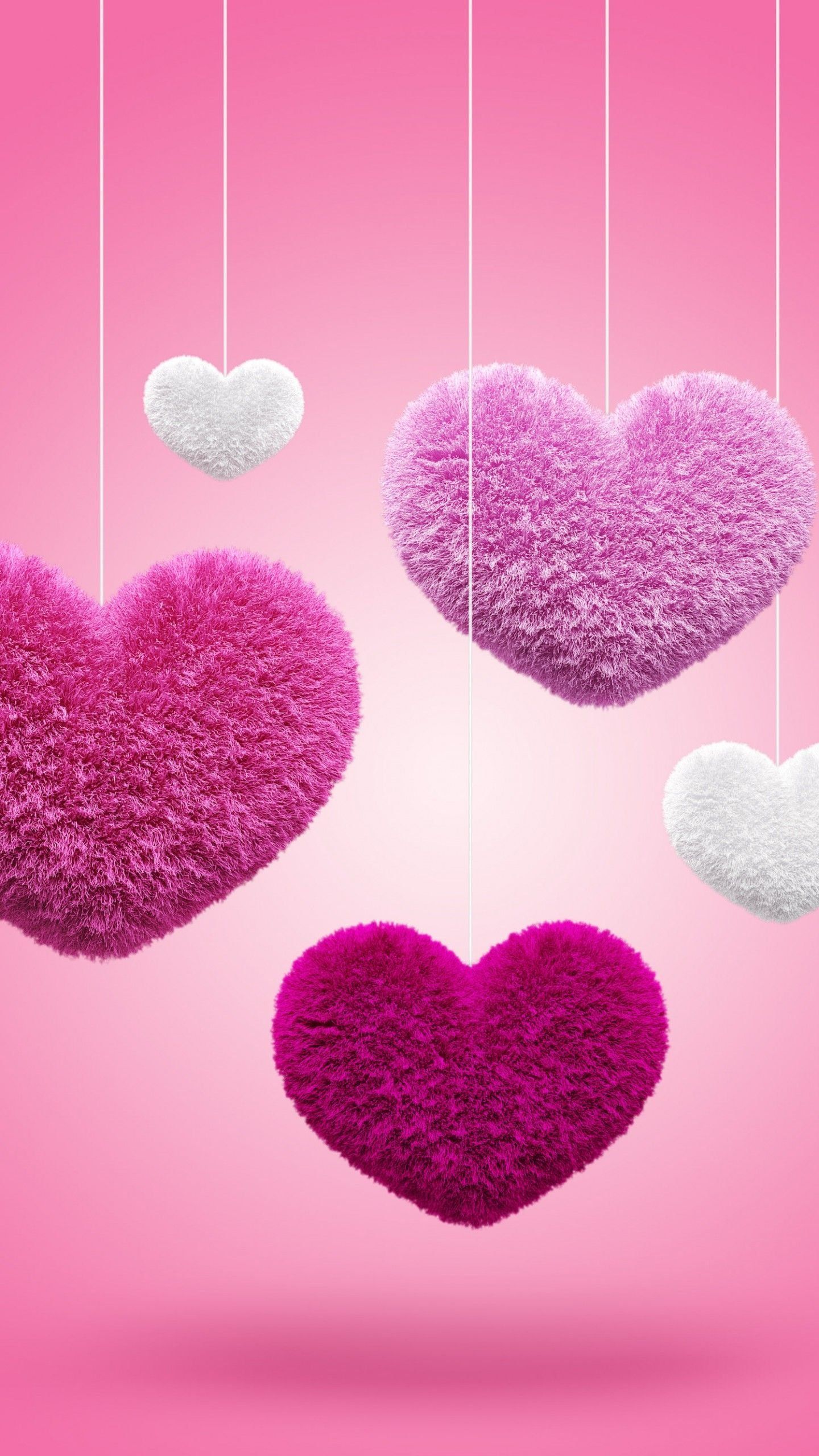 Pink hearts aesthetic Wallpaper Download