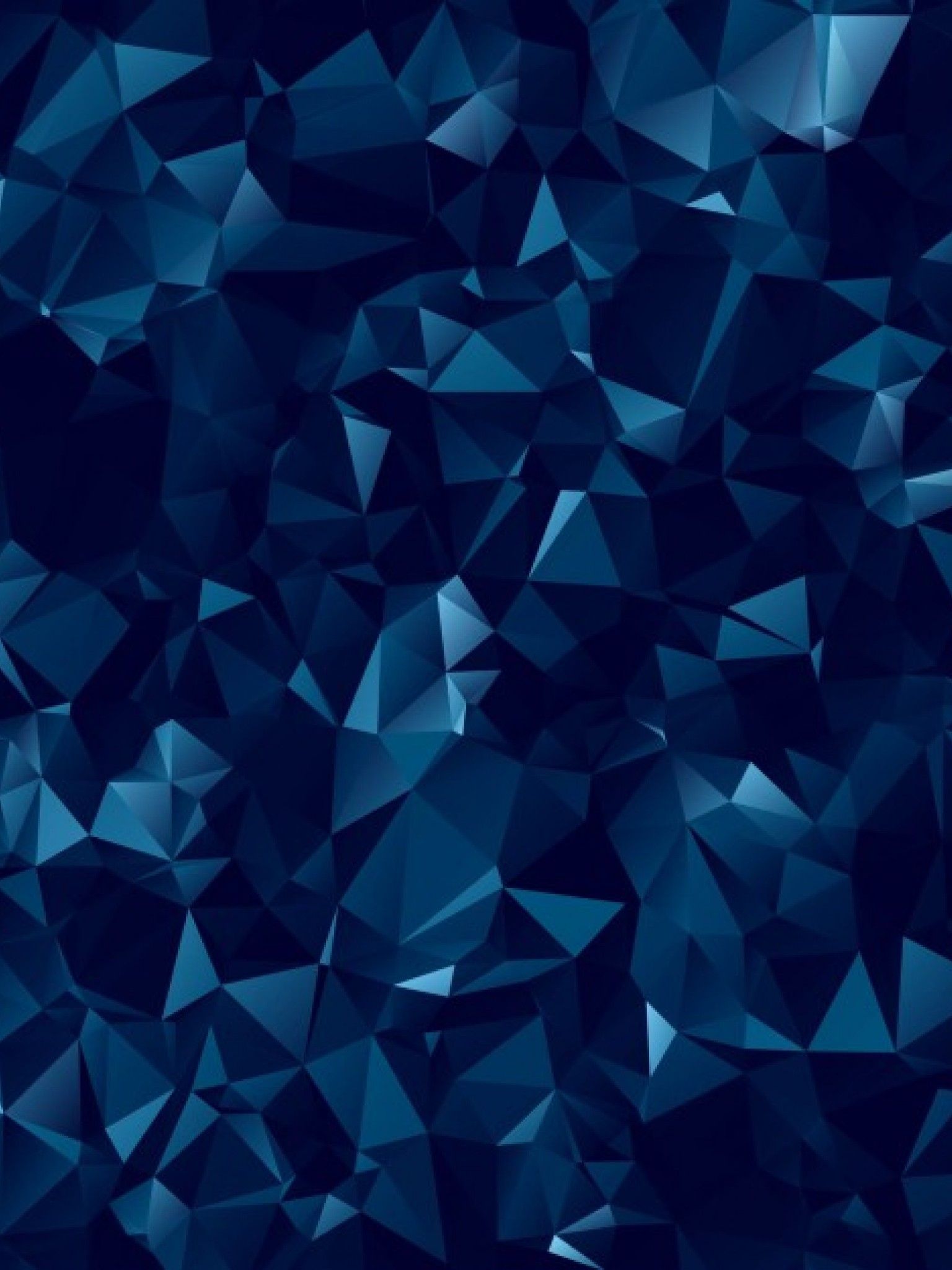 Navy blue abstract wallpaper with a geometric low poly design - Vector
