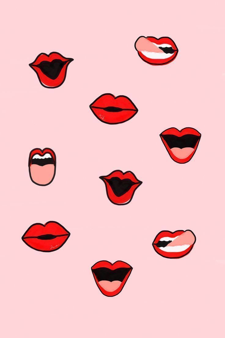 Lips Pink VSCO Wallpaper