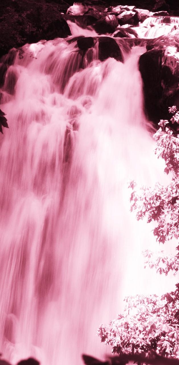 A waterfall with a pink hue - Waterfall