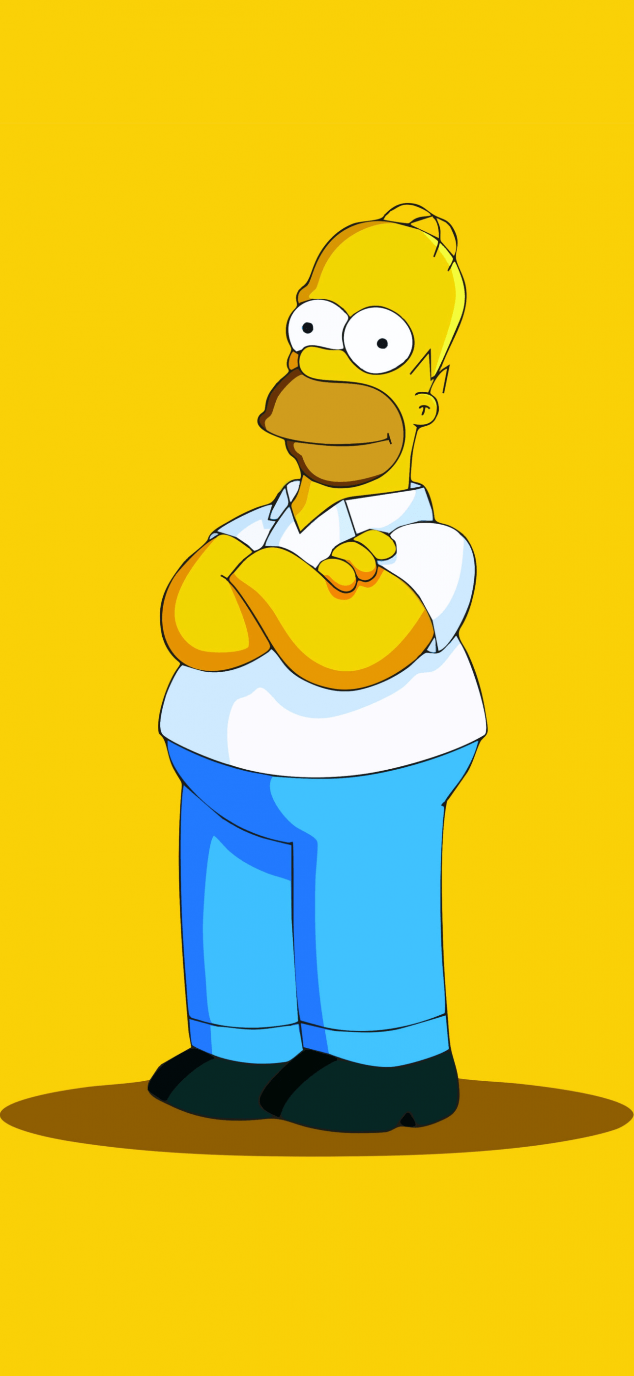 Homer Simpson Wallpaper 4K, The Simpsons, Yellow background