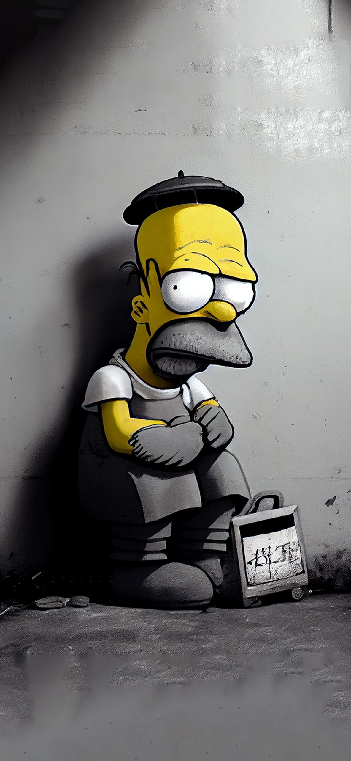 Homer Simpson x Banksy Wallpaper Simpson Wallpaper