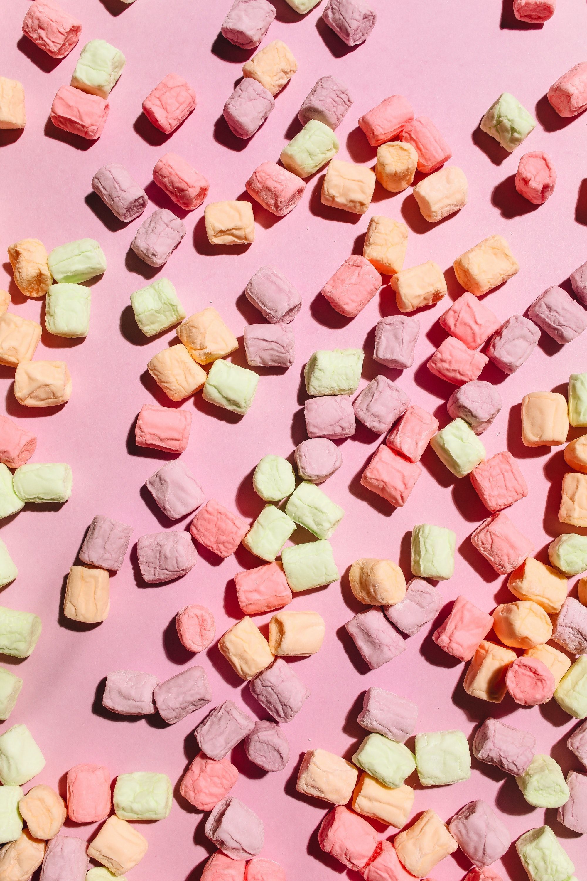 Close Up Shot Of Colorful Marshmallows · Free