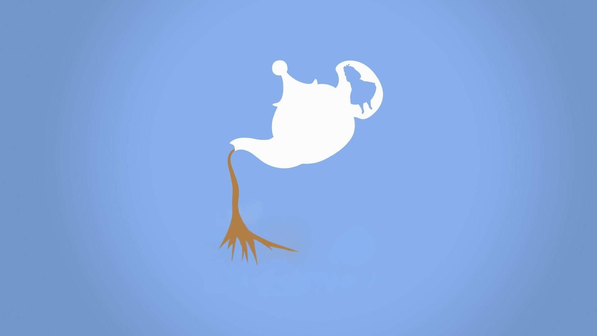 A white teapot with roots coming out of it - Disney