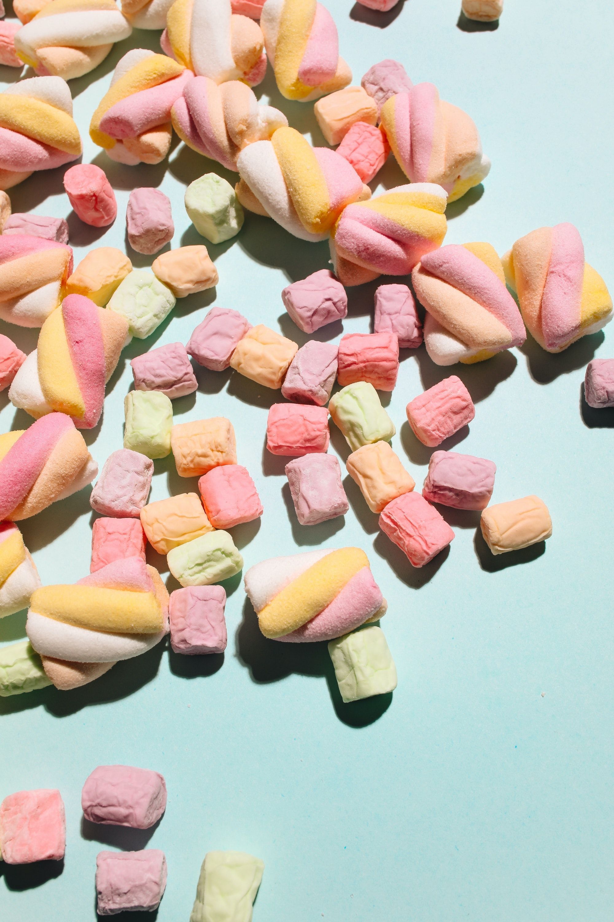 Close Up Shot Of Colorful Marshmallows · Free