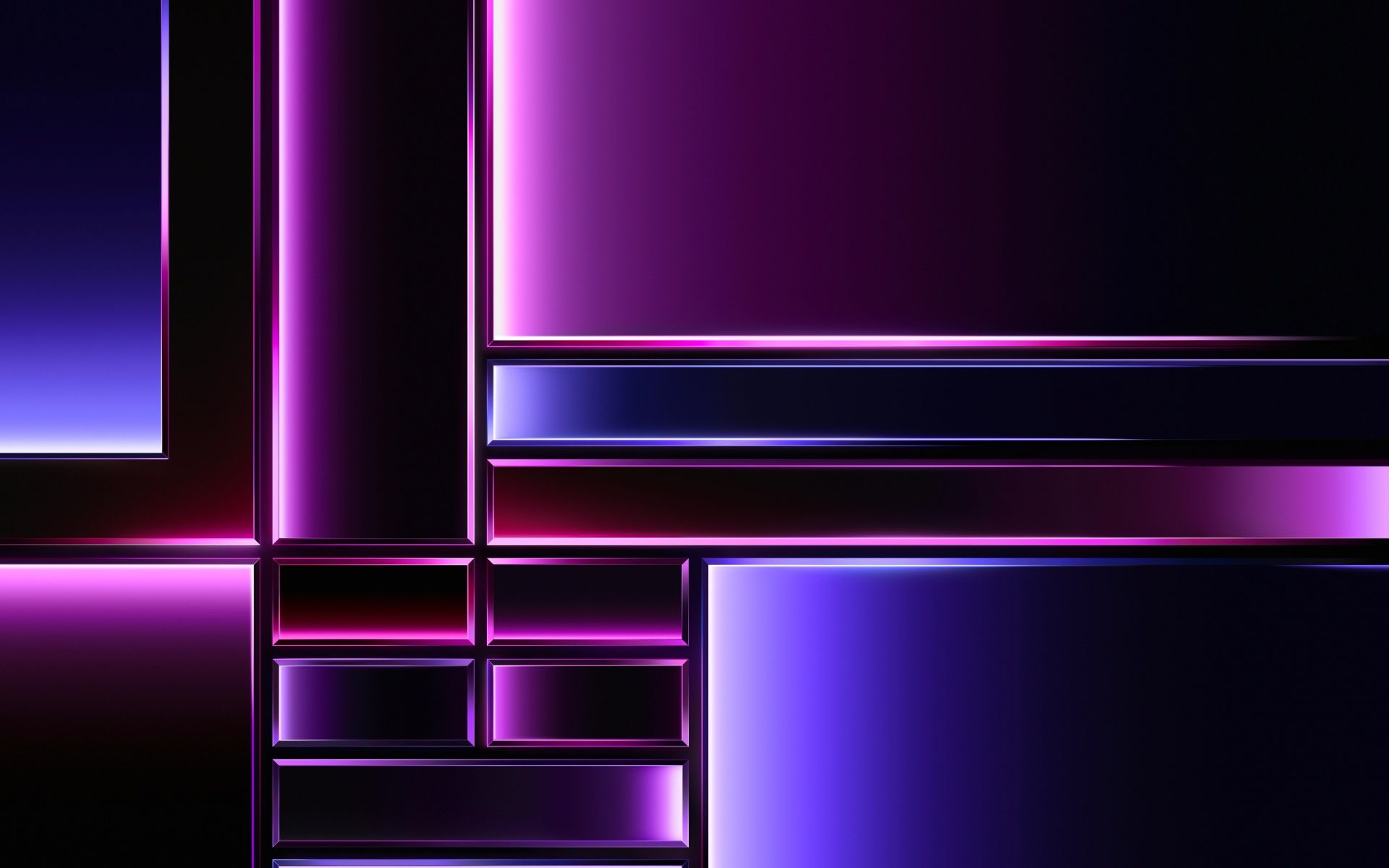 A purple and blue abstract wallpaper with a dark background - 1920x1200