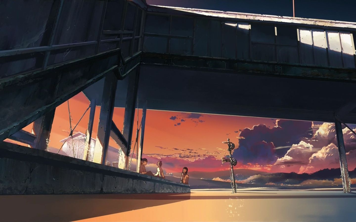 Anime World Beyond the Clouds Desktop wallpaper 1440x900