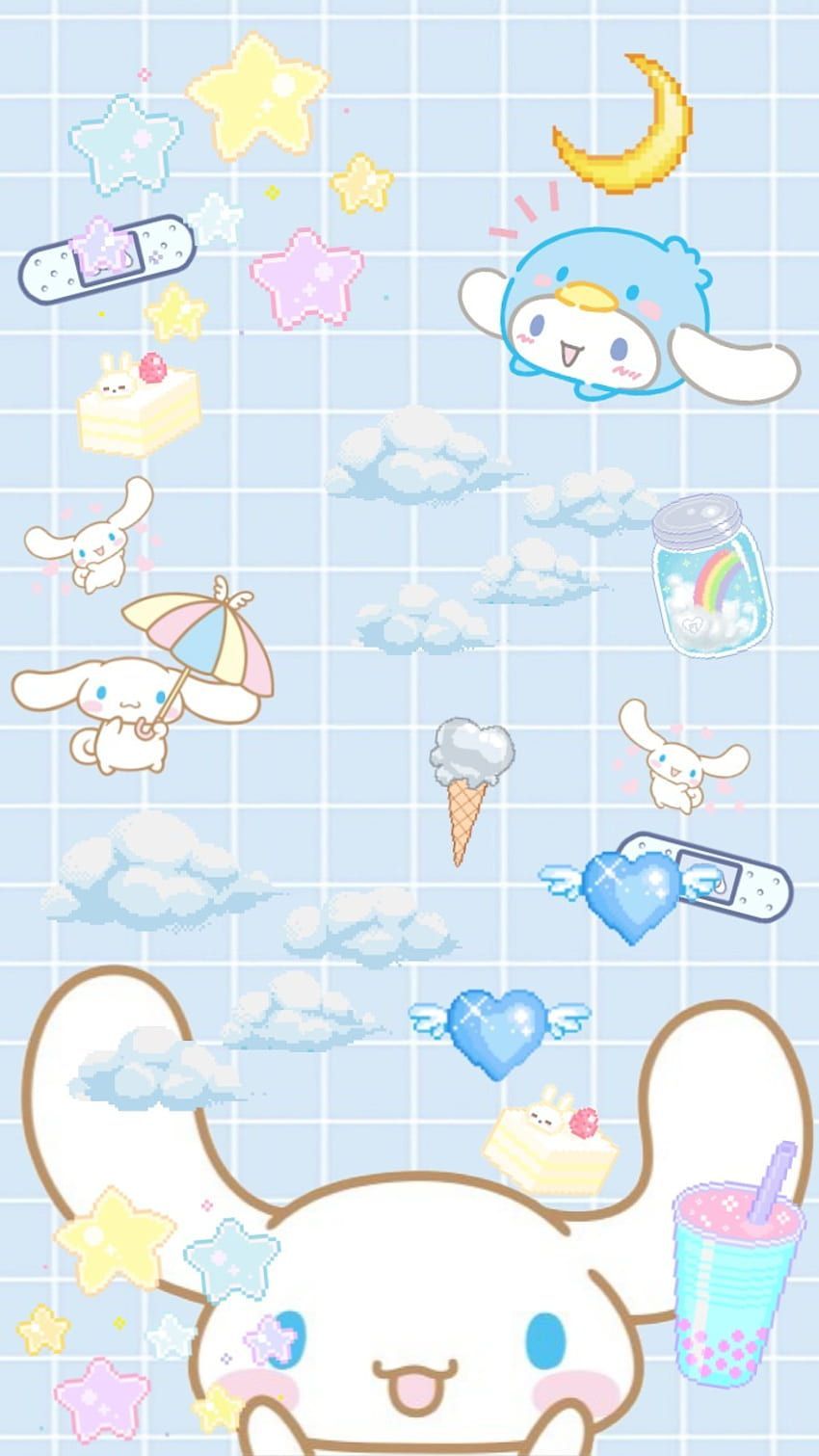 Wallpaper for my phone, Sanrio characters, cute, pastel - Cinnamoroll