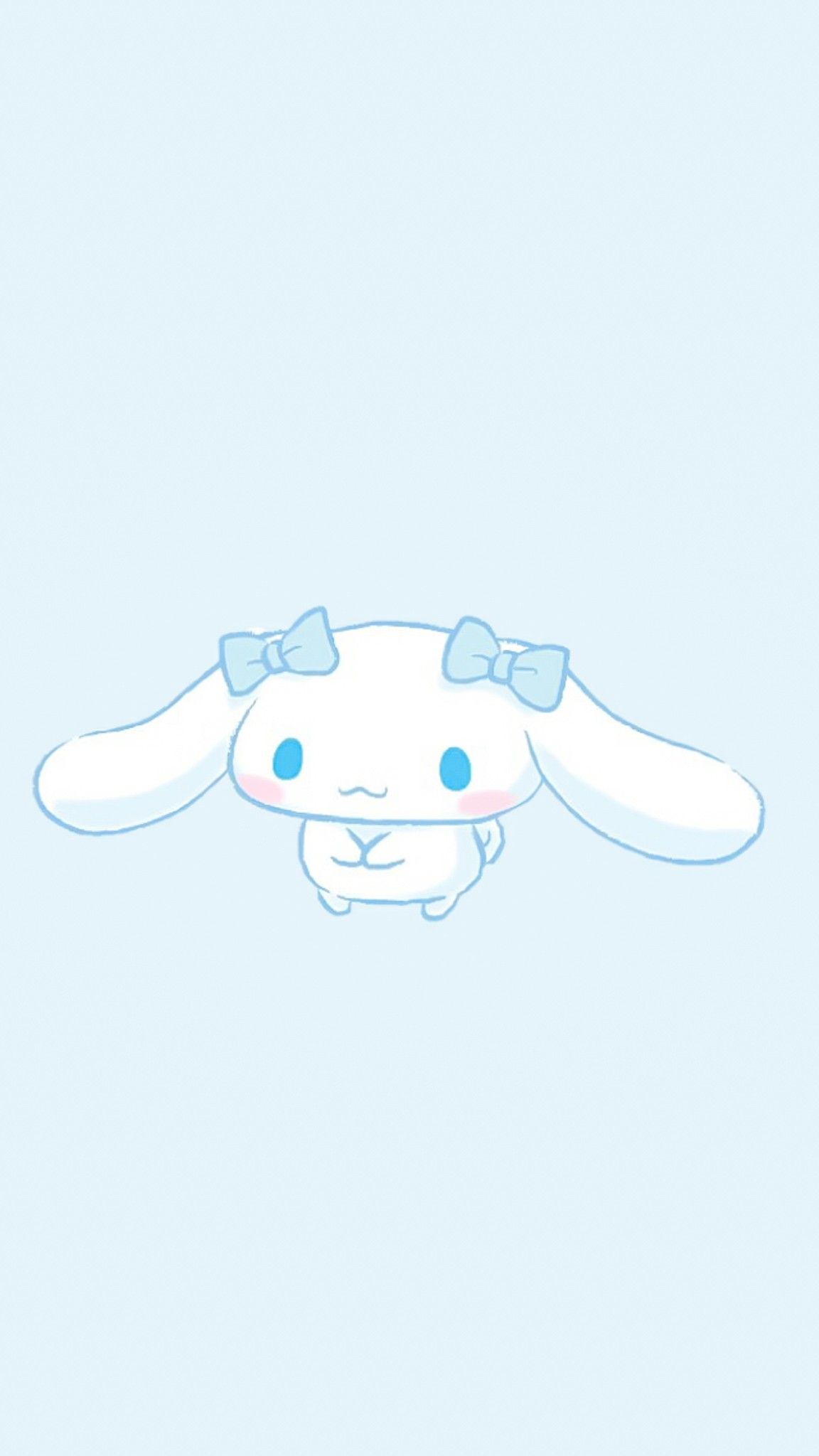 A cute blue bunny with two blue bows on her ears - Cinnamoroll