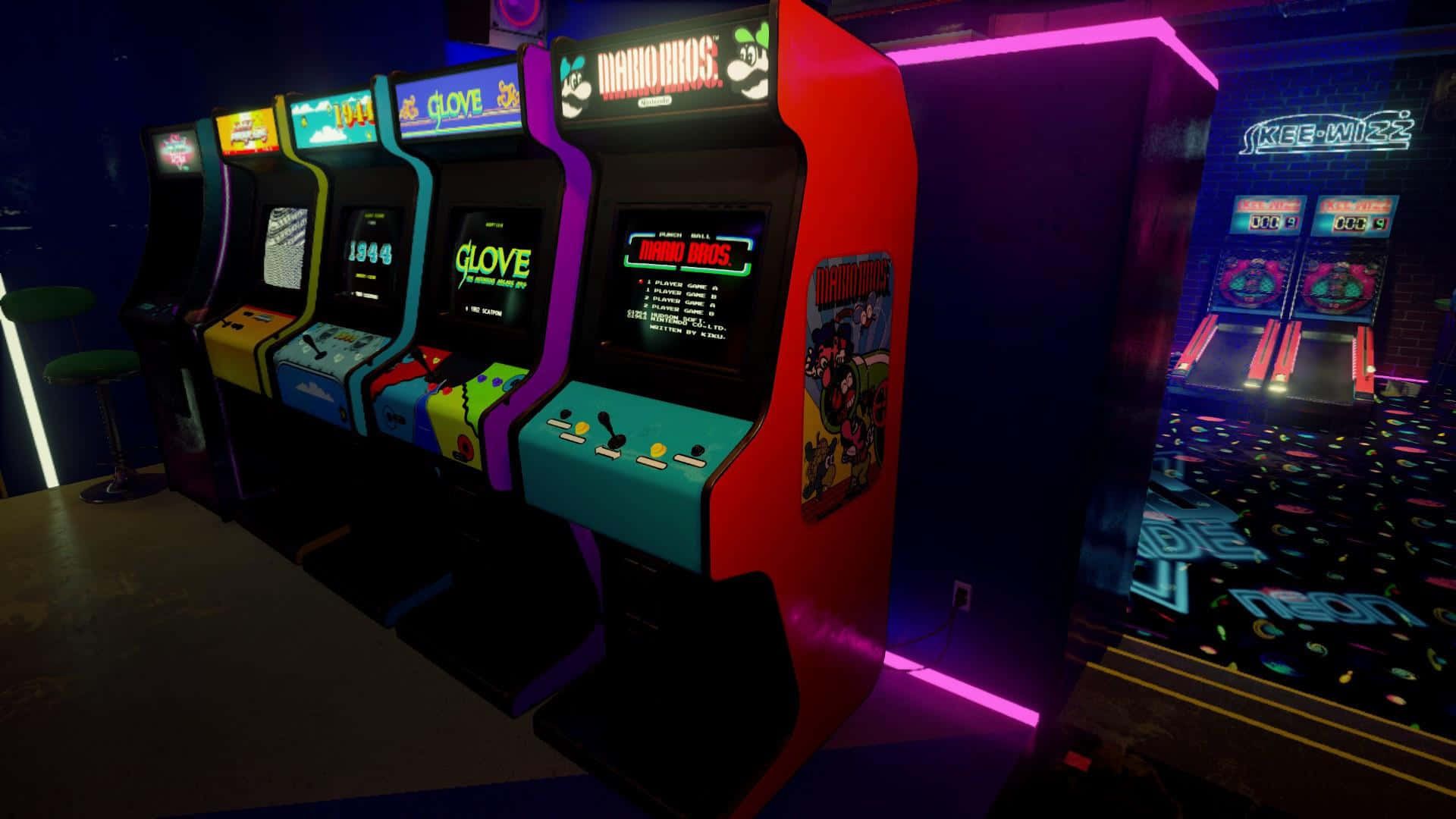 Download The colors of classic arcades never die. Wallpaper