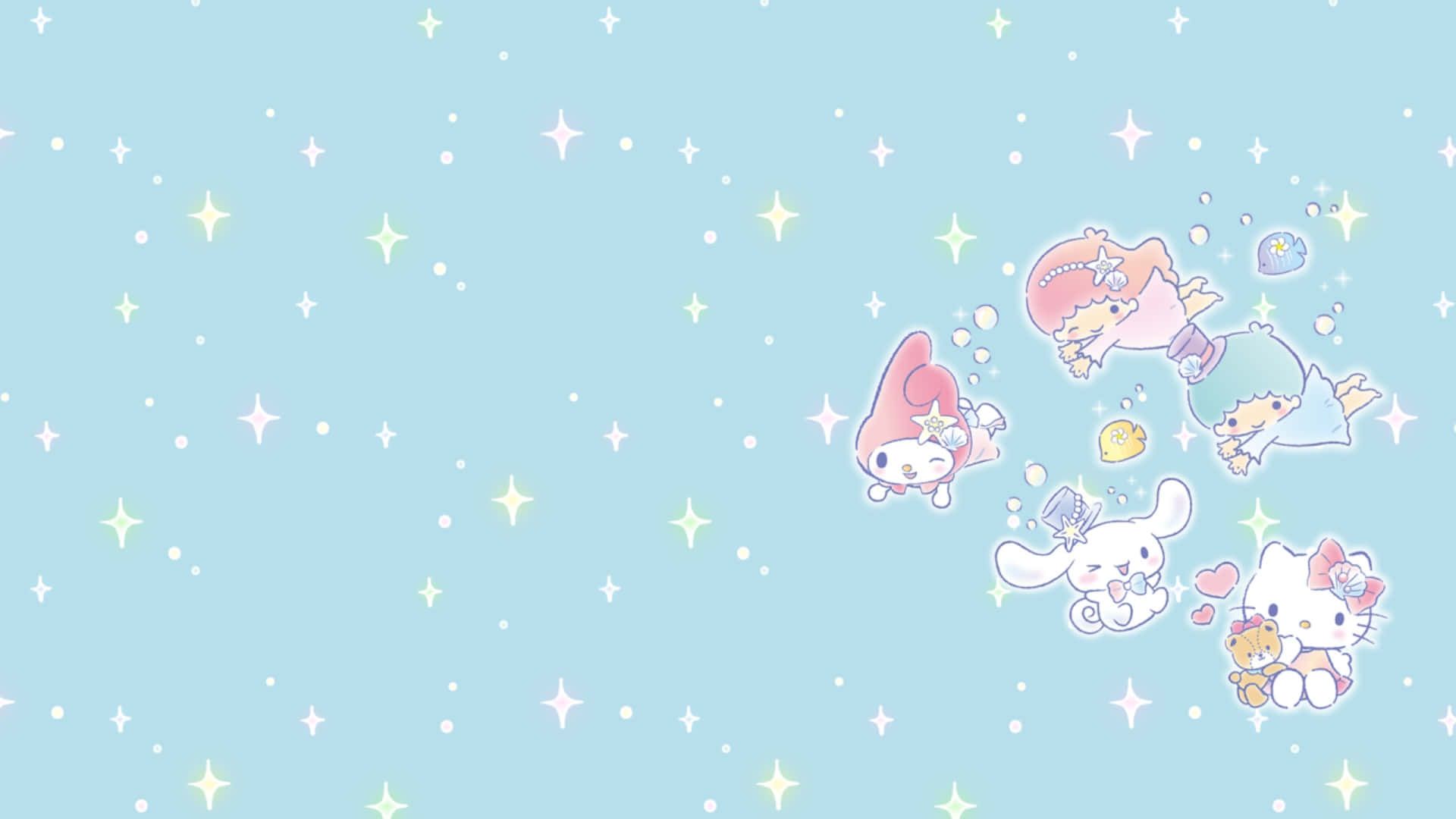 Hello kitty wallpaper with stars - Cinnamoroll