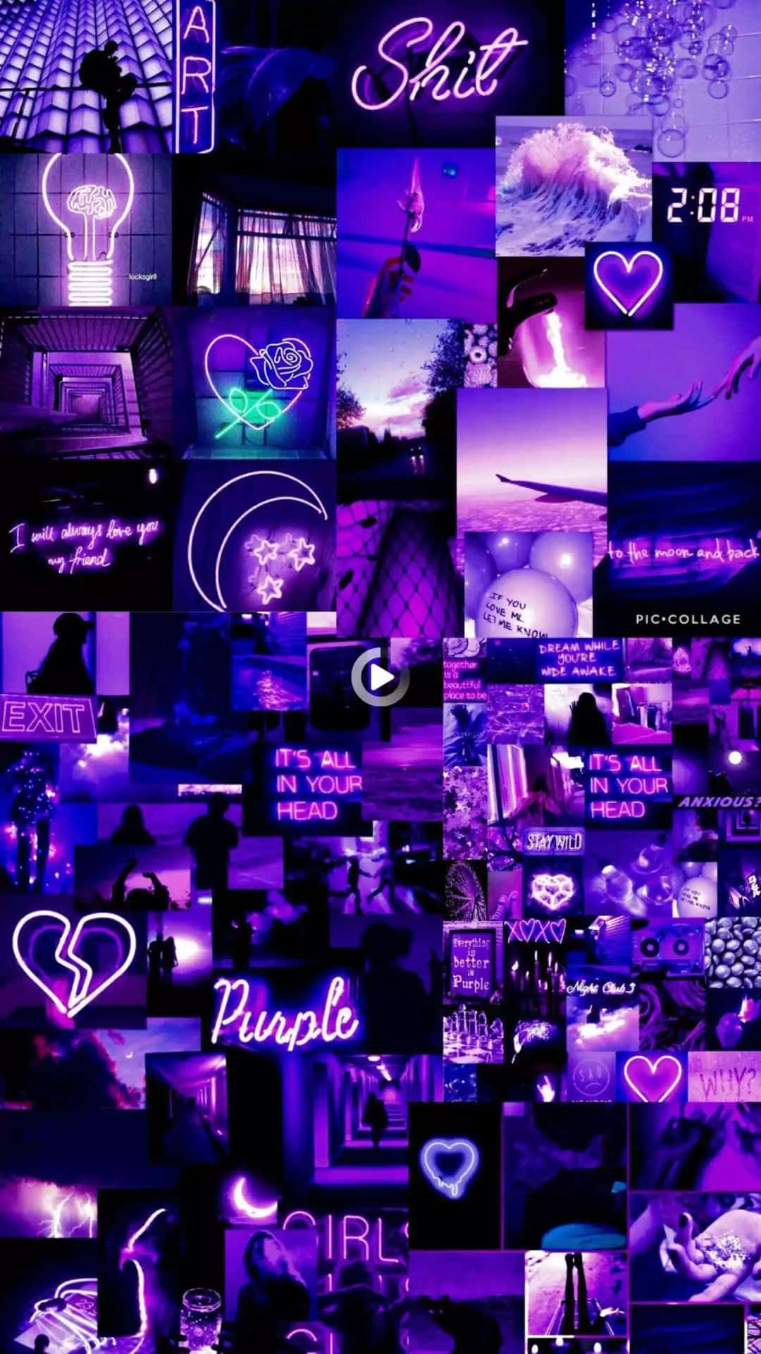 Download Get ready to immerse yourself in an experience of vivid purple neon on this aesthetic computer Wallpaper