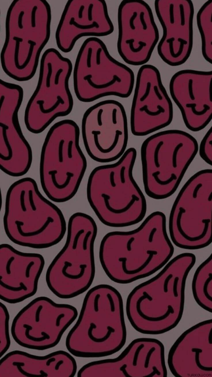 Aesthetic Preppy Emojis Phone Wallpaper Turkau