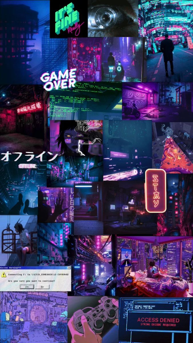 Aesthetic background for cyberpunk lovers - Cyberpunk