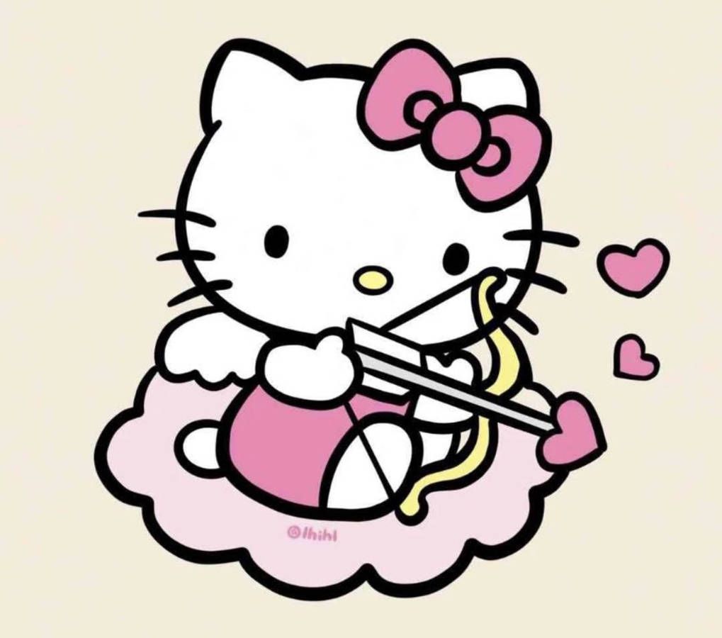Download Cupid Cartoon Hello Kitty PFP Wallpaper