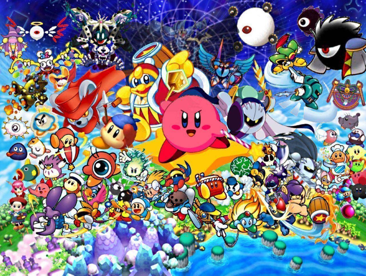 Kirby and friends wallpaper - Nintendo, Kirby