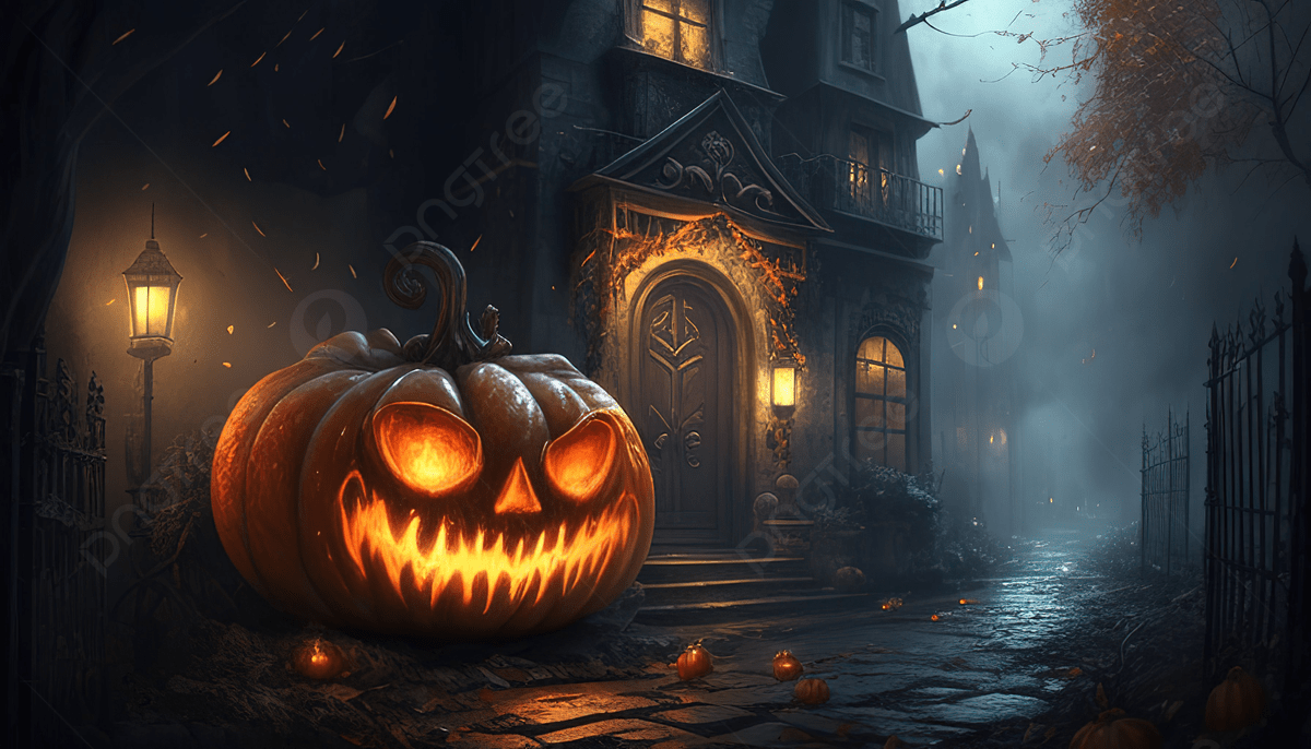 Halloween Wallpaper With A Pumpkin In The Background, Aesthetic Halloween Picture Background Image And Wallpaper for Free Download