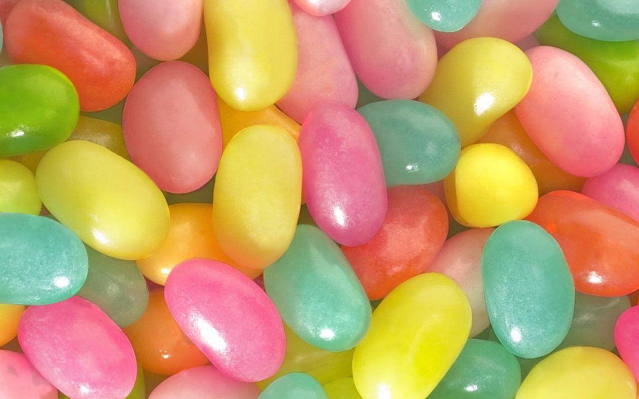 A close up of jelly beans - Candy