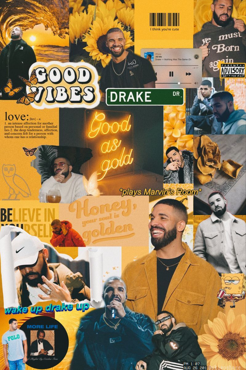 Drake Aesthetic Collage Wallpaper. Drake iphone wallpaper, Drake wallpaper, Drake