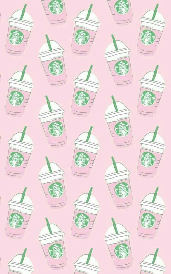 Download Girly Aesthetic Starbucks Pastel Pink Coffee Drink Wallpaper