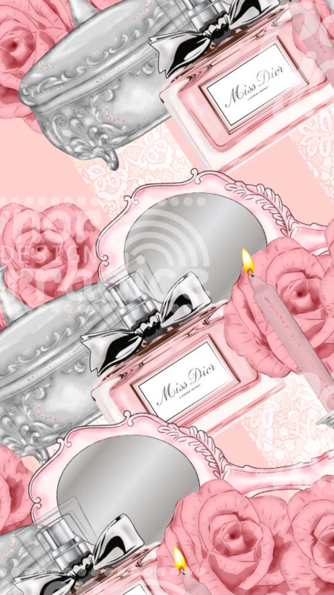 Download Stunning Eye Catching Pink Dior Look Wallpaper