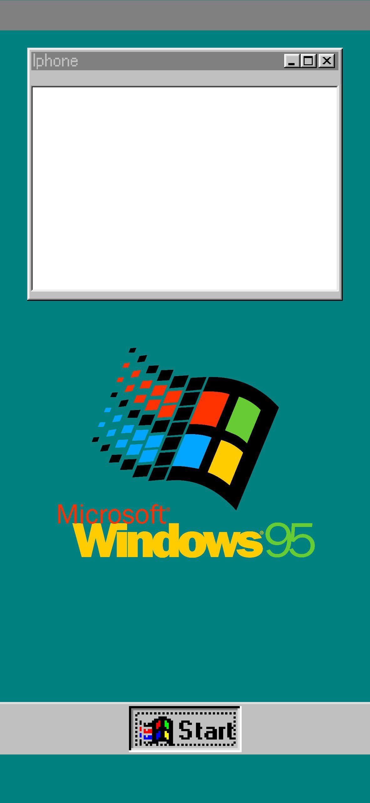 Windows 95 wallpaper I made. (iPhone XR)