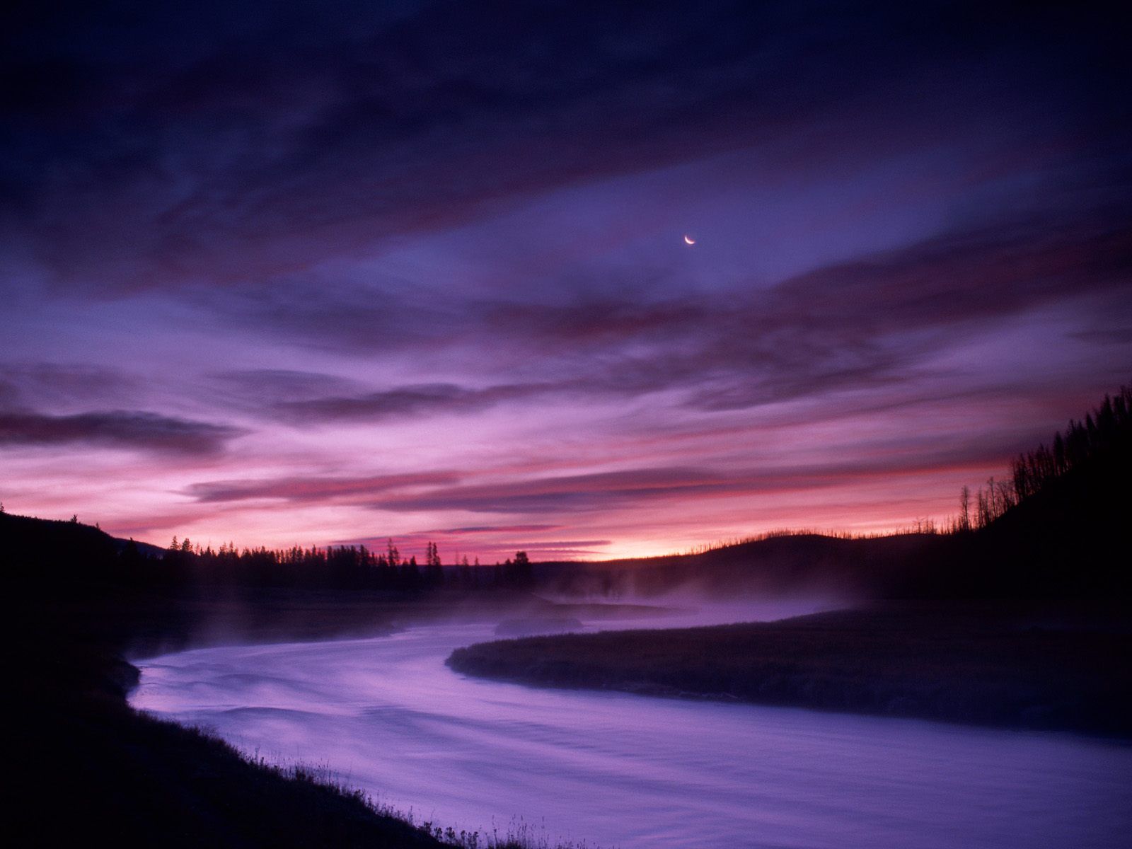 Purple River Wallpaper